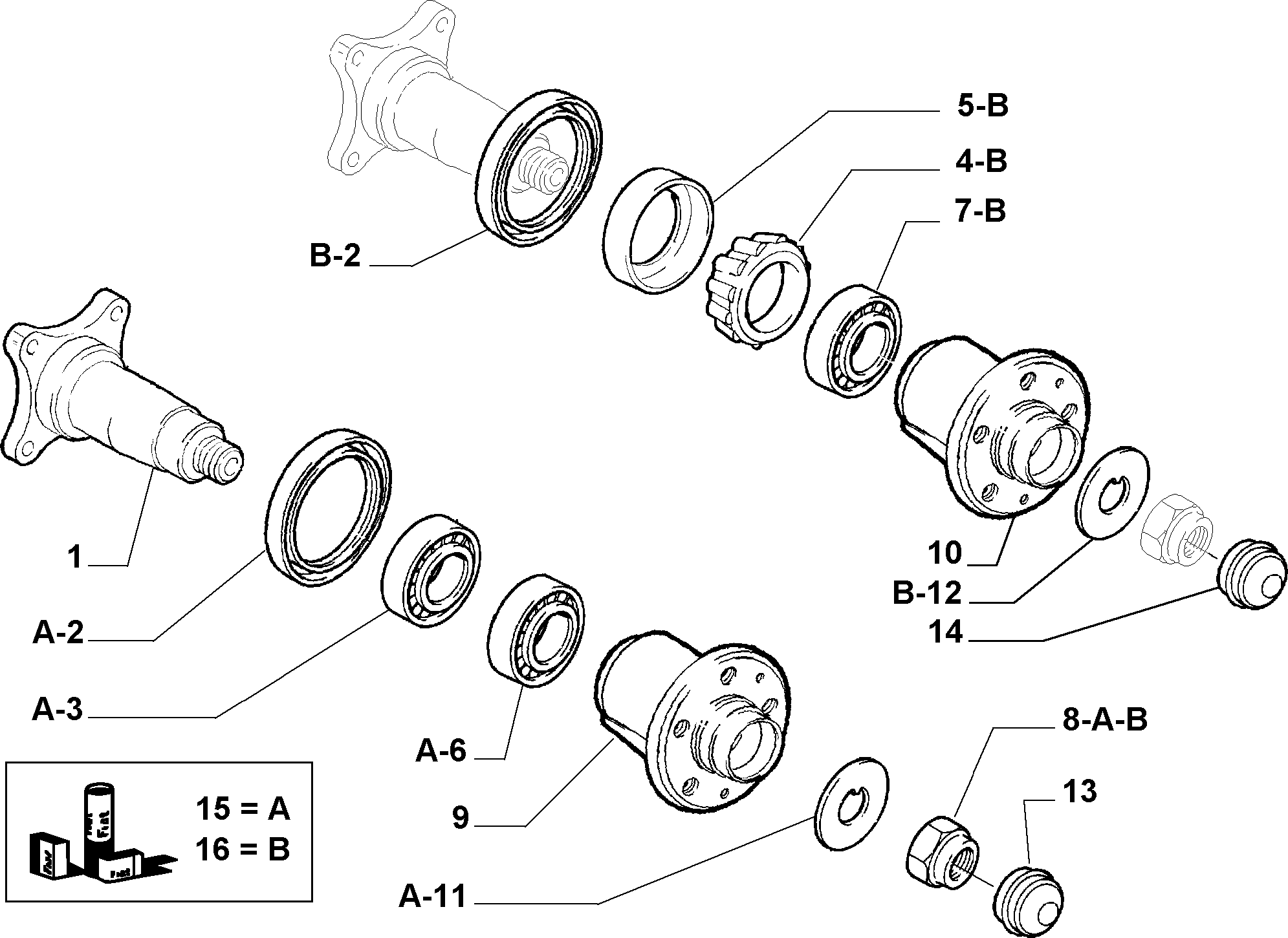 FCA 14045271 - Kit cuscinetto ruota www.autoricambi360.it