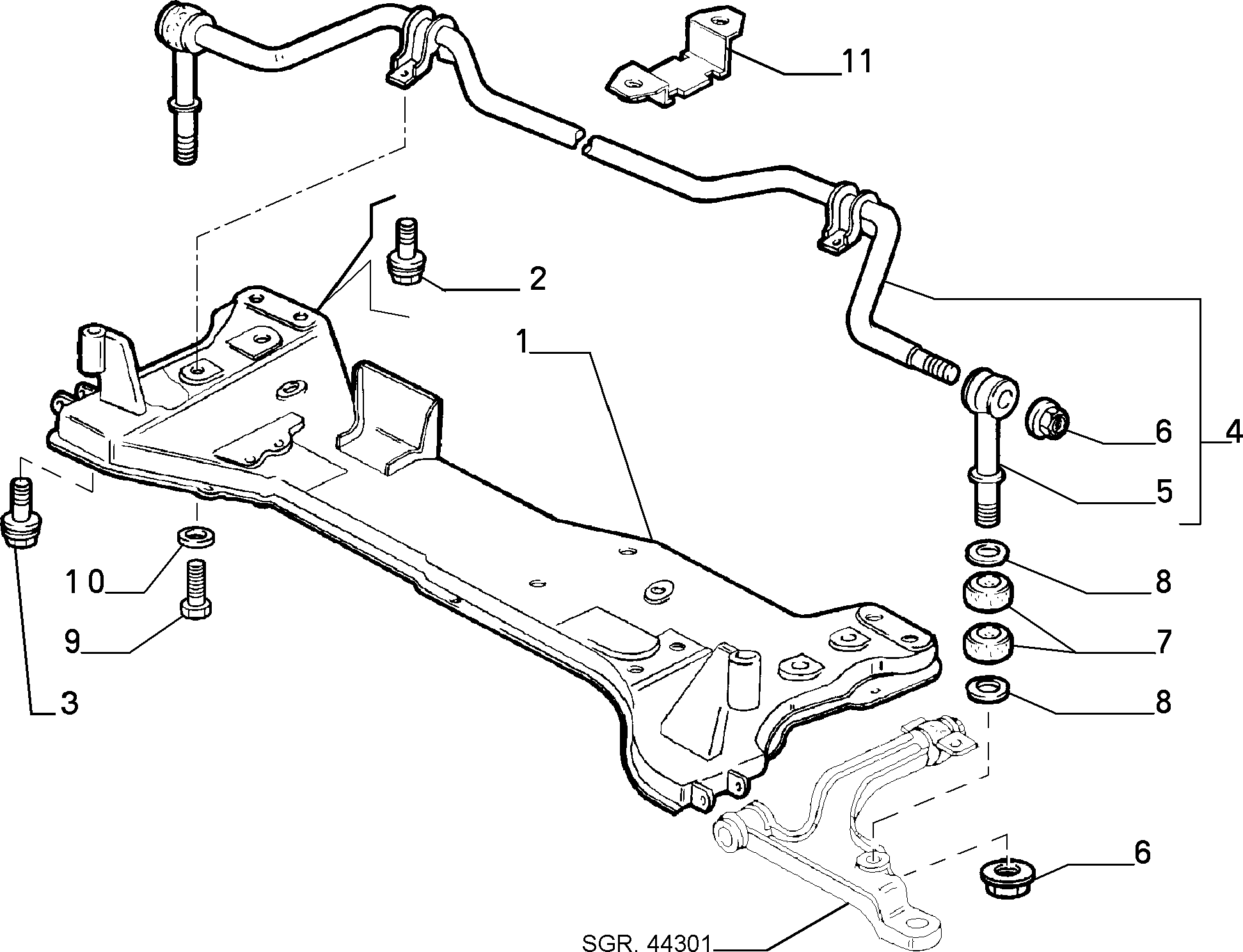 FCA 1300716080 - Asta / Puntone, Stabilizzatore www.autoricambi360.it