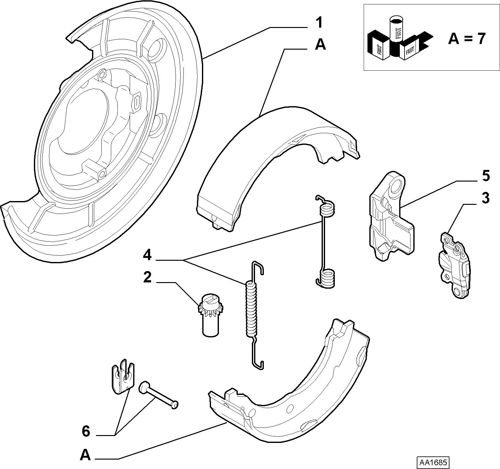 FCA 77364023 - Kit ganasce freno www.autoricambi360.it