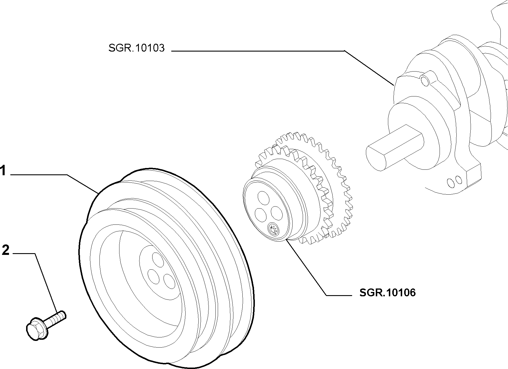 FCA 96 776 081 80 - Puleggia cinghia, Albero a gomiti www.autoricambi360.it
