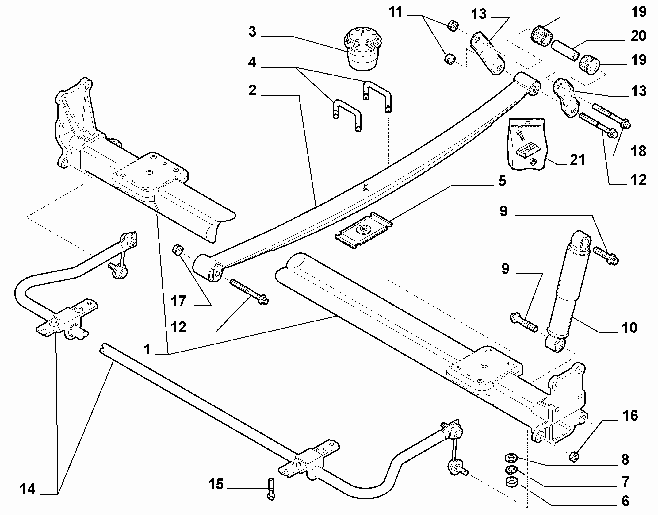FCA 1351264080 - Supporto, Molla a balestra www.autoricambi360.it