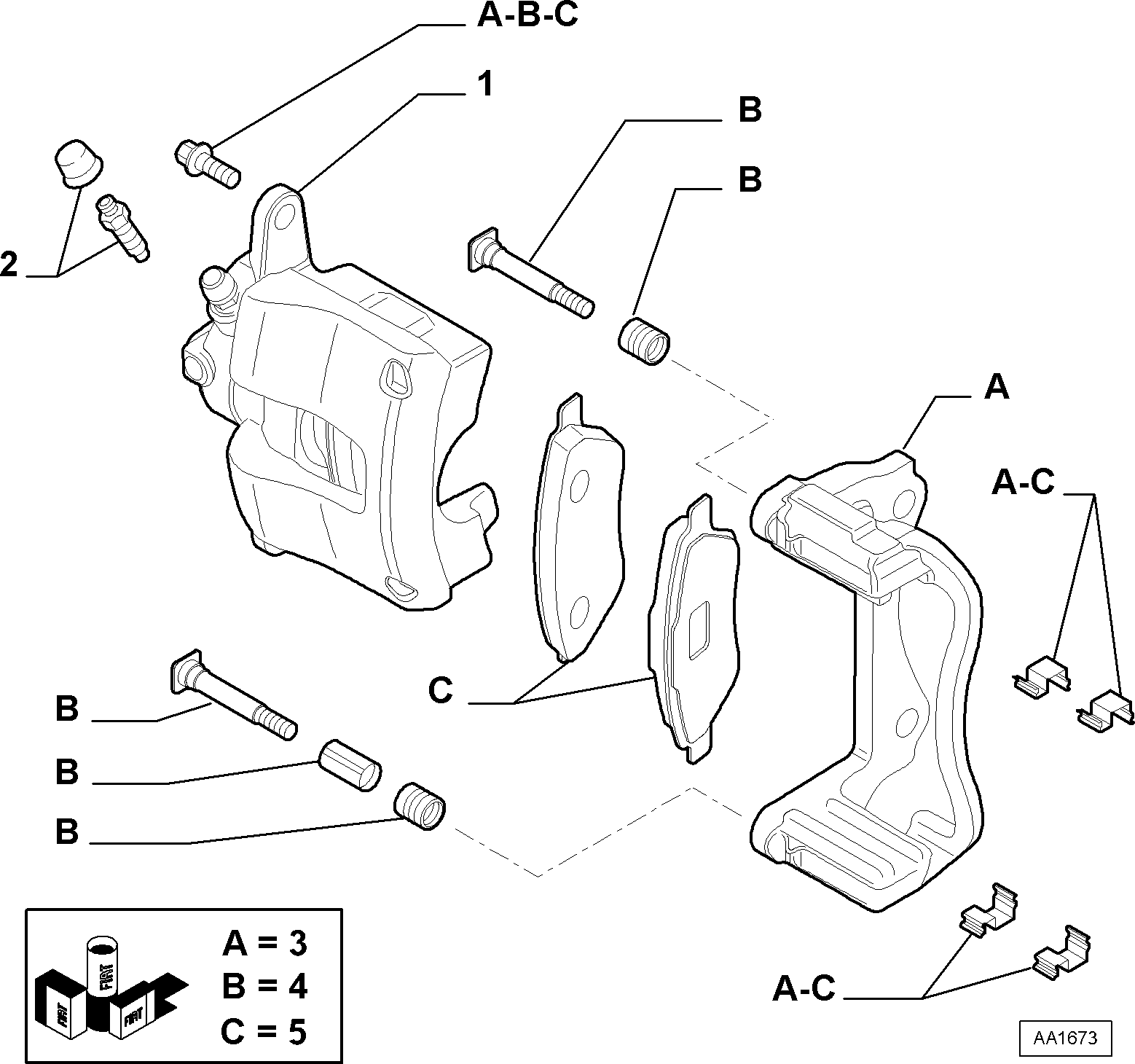 FCA 71773149 - Kit pastiglie freno, Freno a disco www.autoricambi360.it