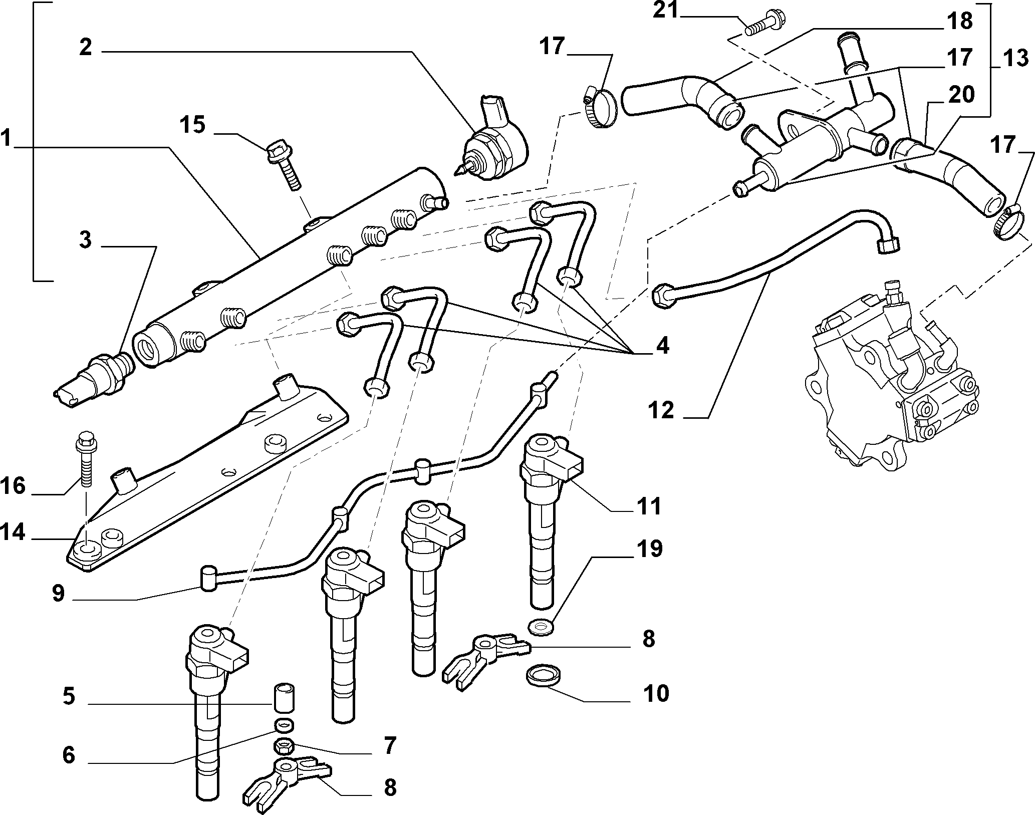 FCA 55230978 - Sensore, Pressione carburante www.autoricambi360.it