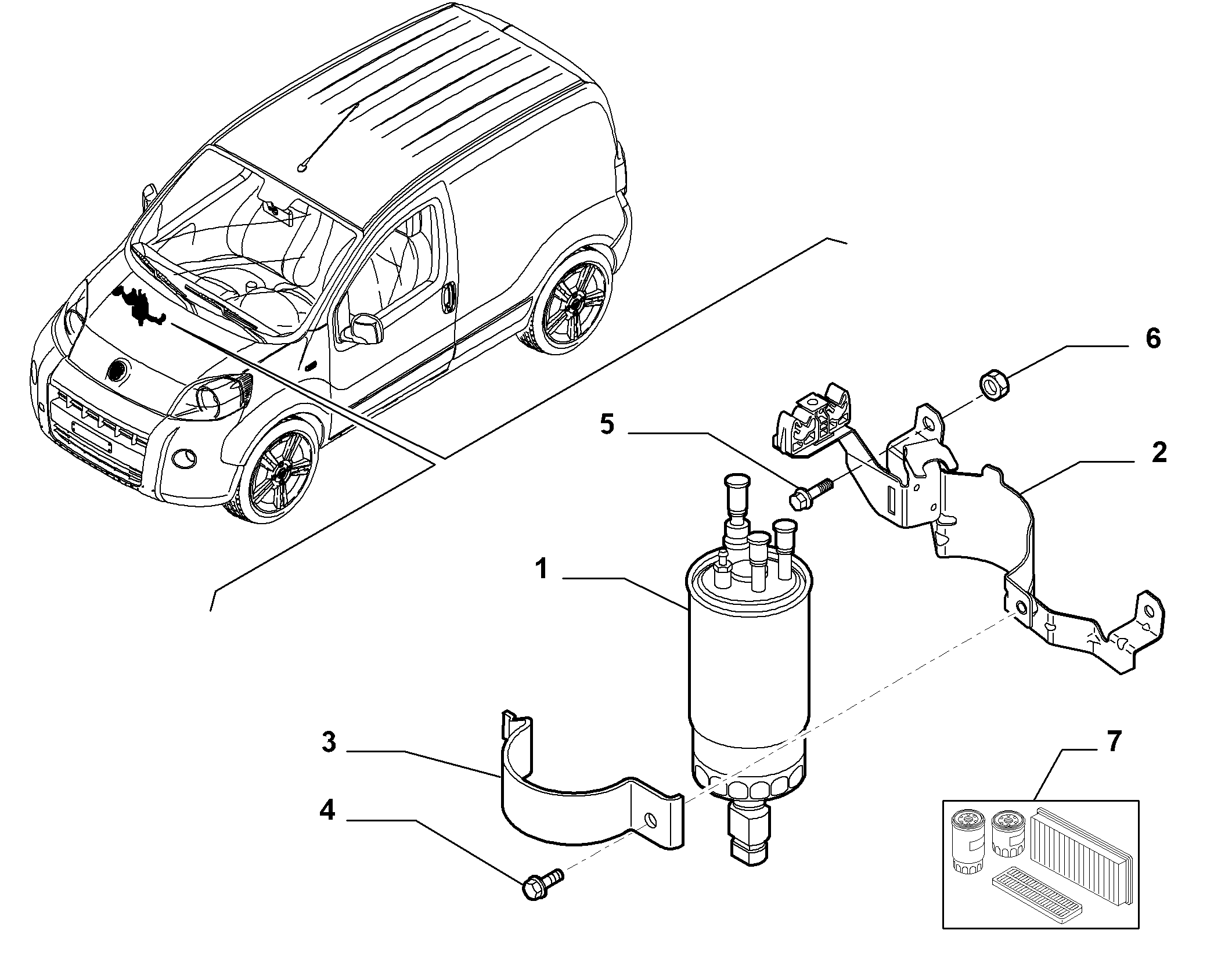 FCA 55702102 - Filtro carburante www.autoricambi360.it