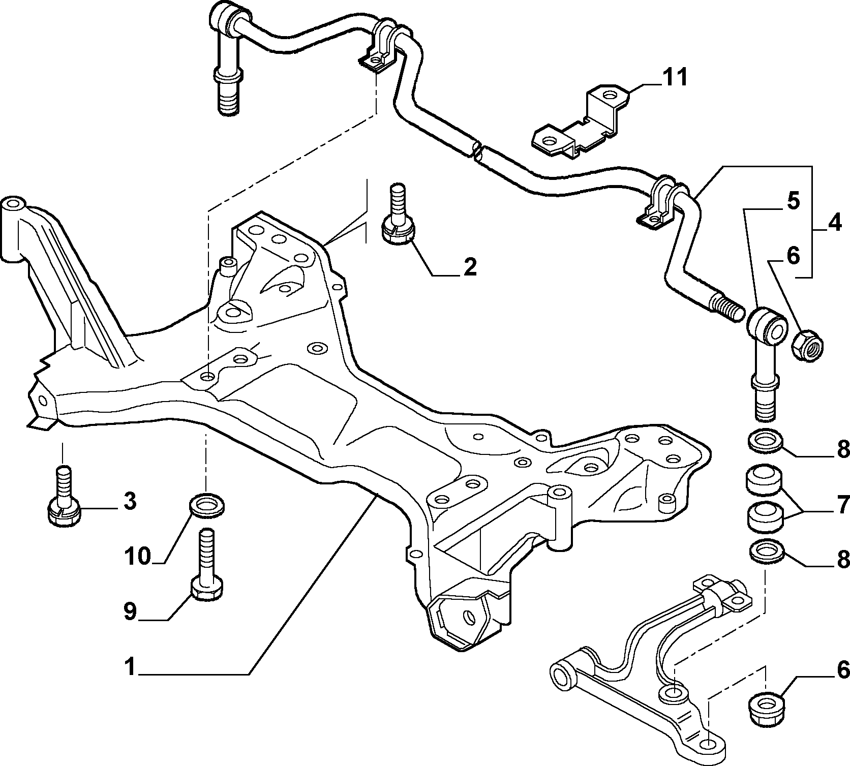 FCA 1300716080 - Asta / Puntone, Stabilizzatore www.autoricambi360.it