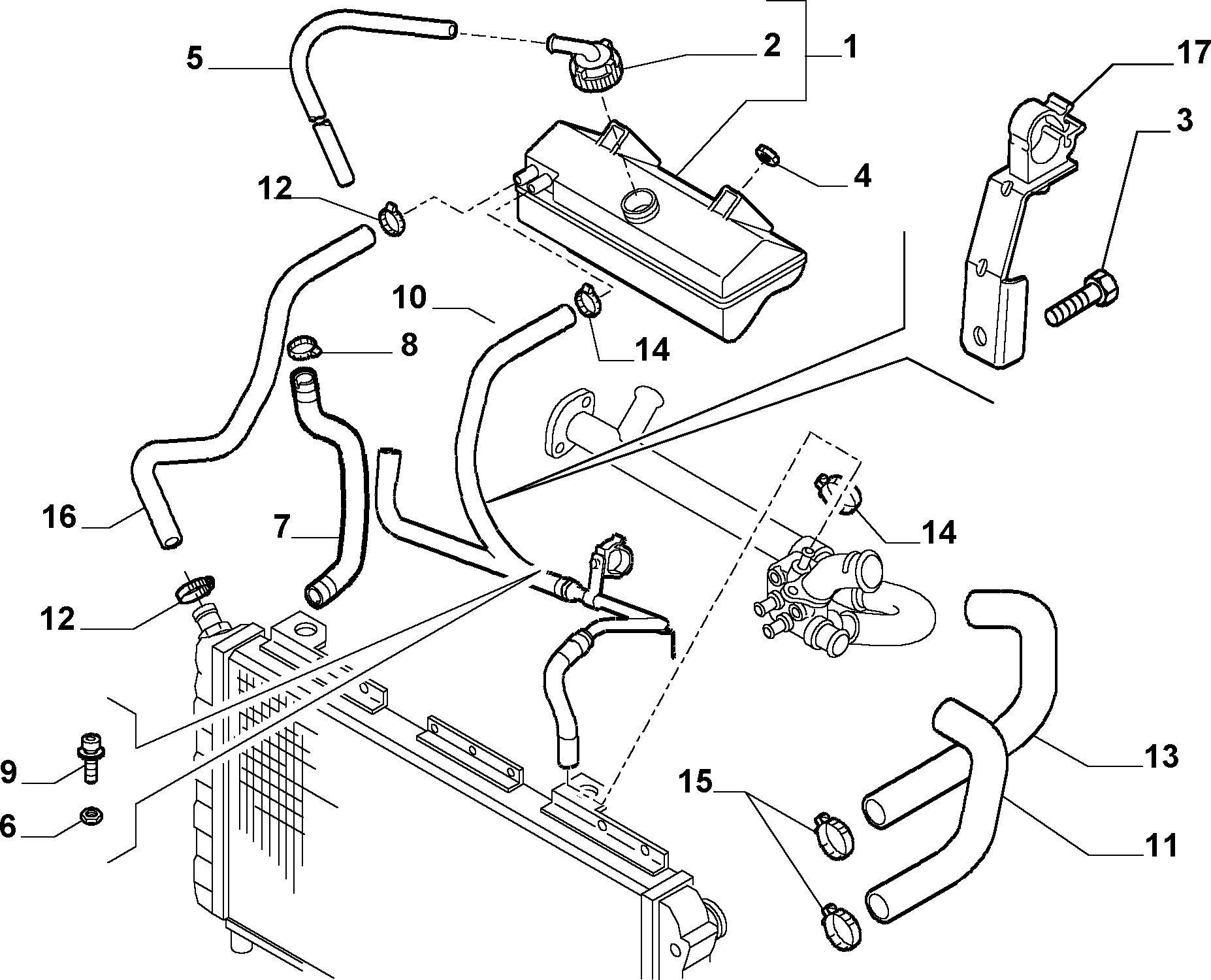 FCA 1348734080 - Serbatoio compensazione, Refrigerante www.autoricambi360.it