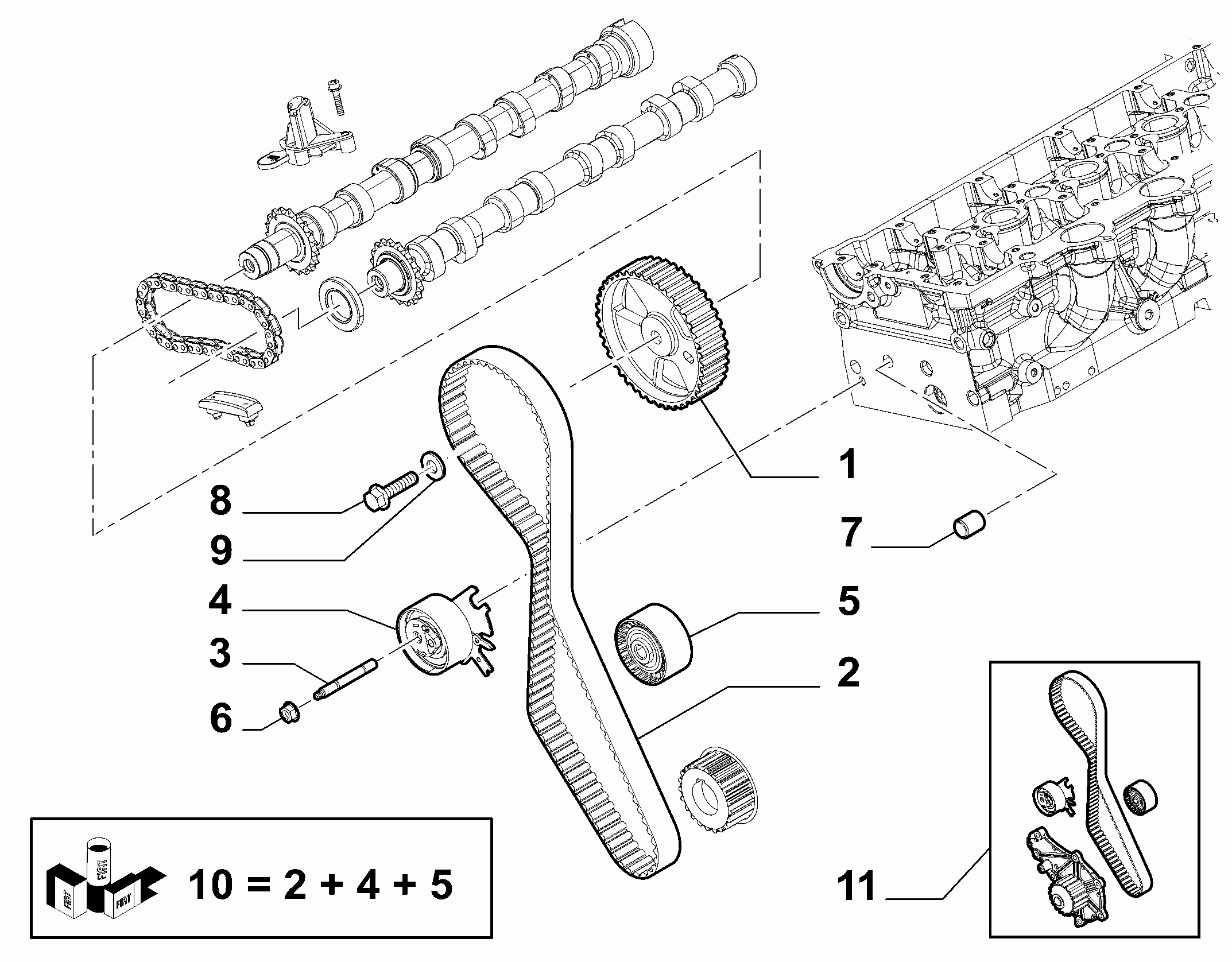 FCA 9467642480 - Pompa acqua + Kit cinghie dentate www.autoricambi360.it