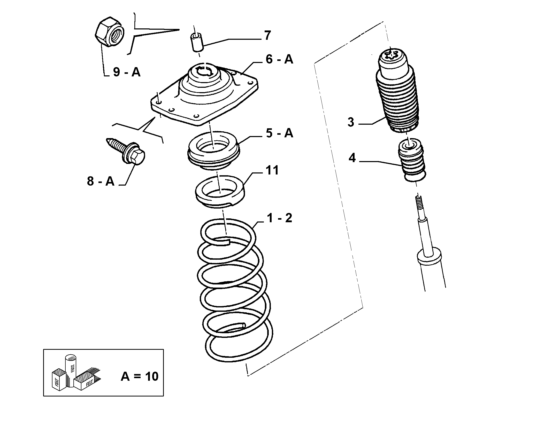 FCA 9405038689 - Supporto ammortizzatore a molla www.autoricambi360.it