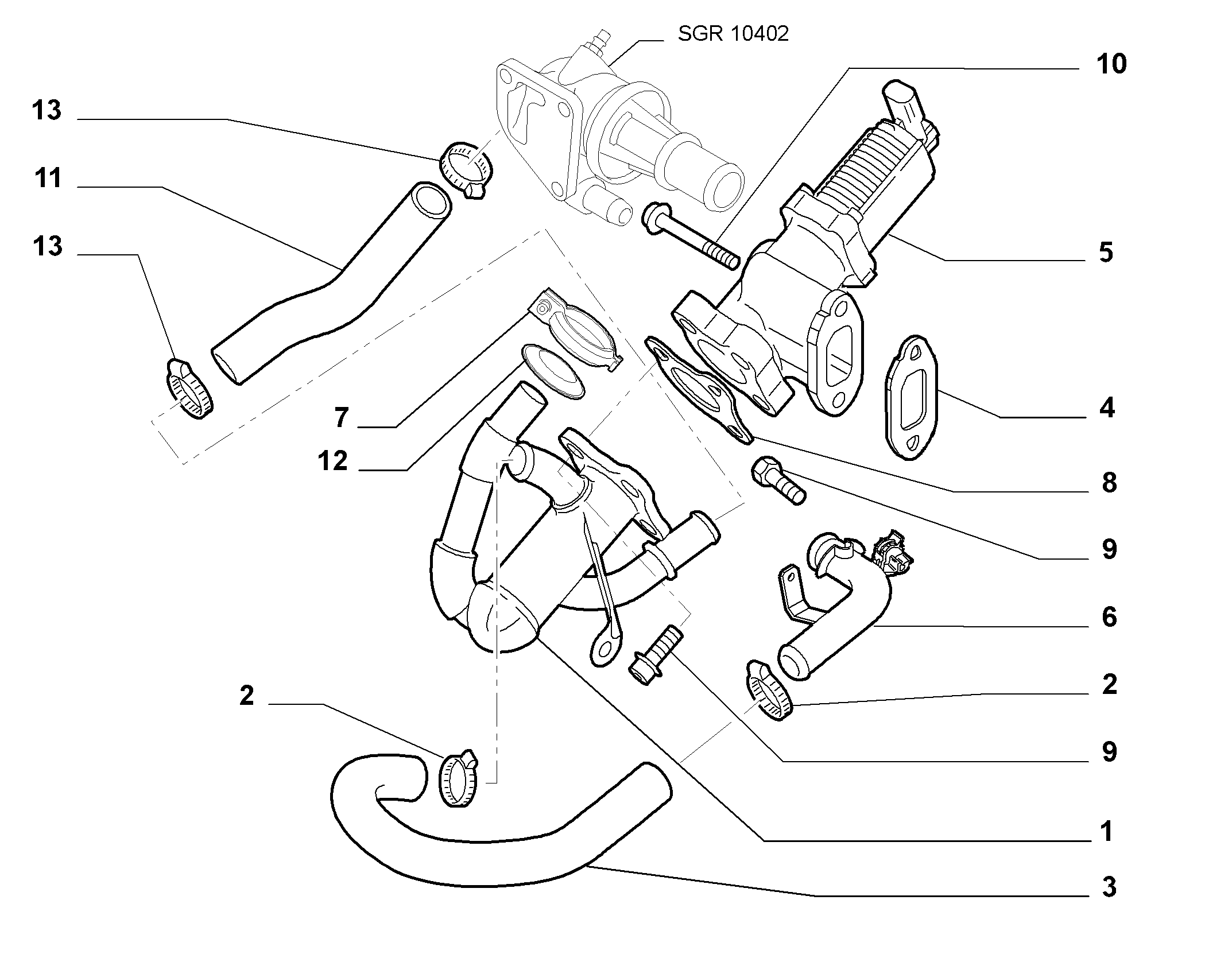 FCA 55185382 - Flessibile radiatore www.autoricambi360.it