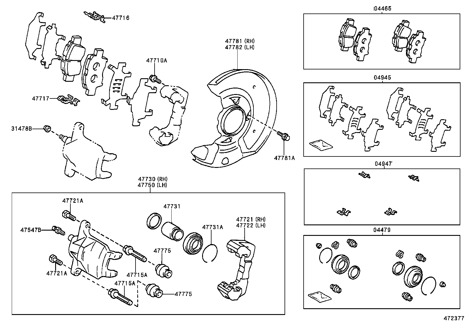 PSA 044650D040 - Kit pastiglie freno, Freno a disco www.autoricambi360.it