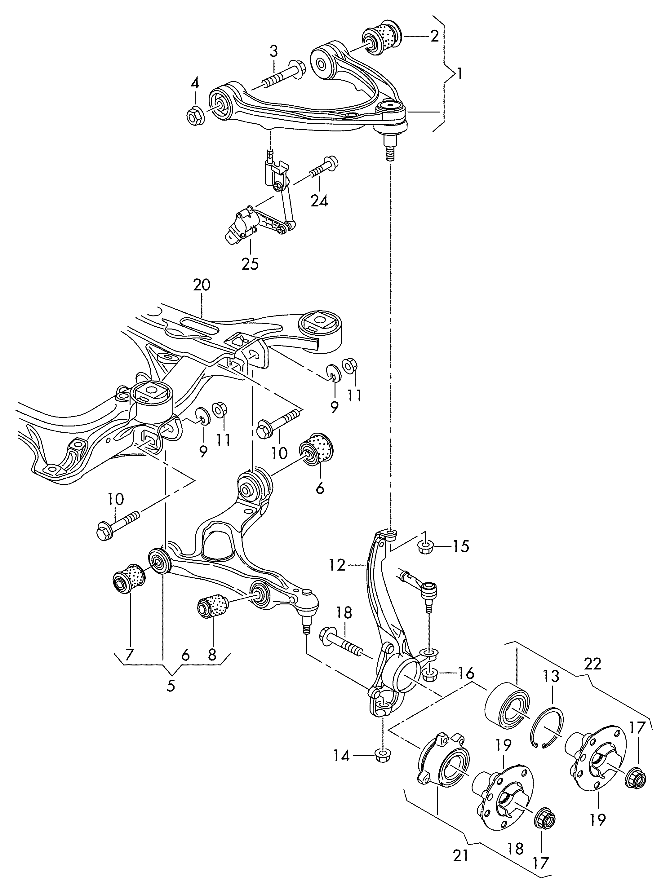 VAG 7L0 412 333 A - Supporto, Braccio oscillante www.autoricambi360.it