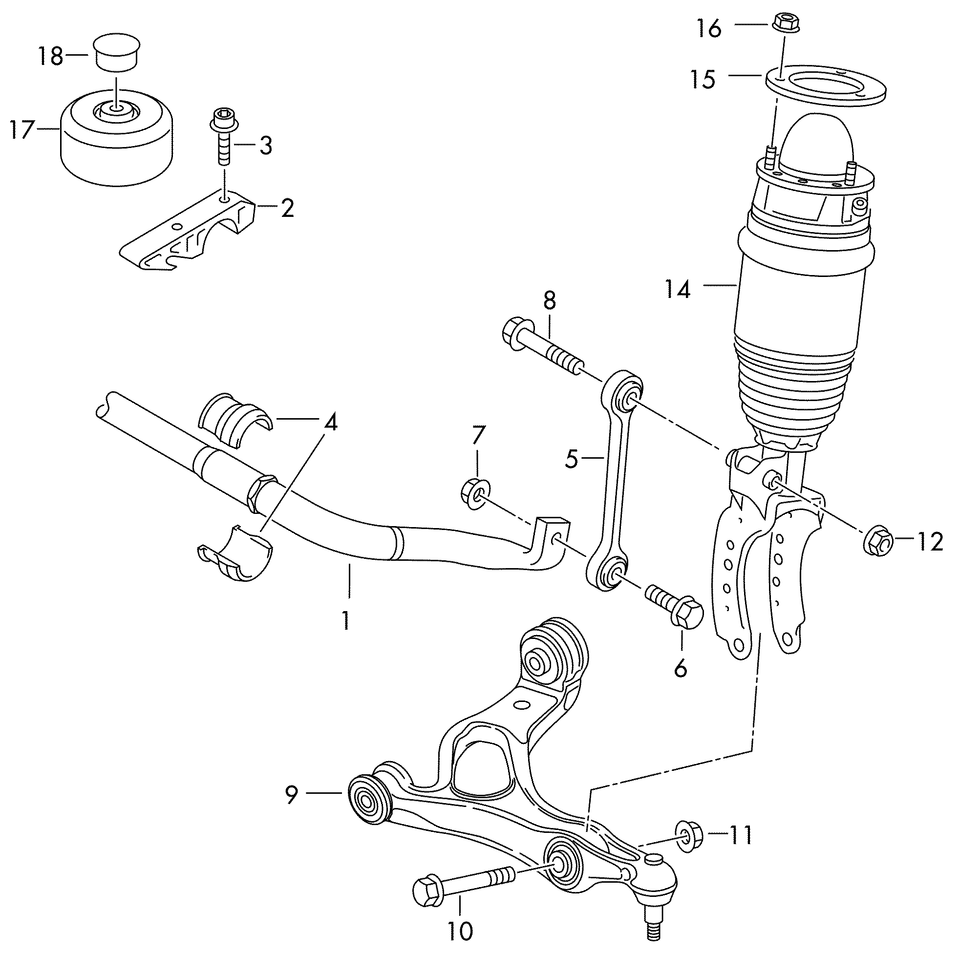 VAG 7L0 411 317 - Asta / Puntone, Stabilizzatore www.autoricambi360.it