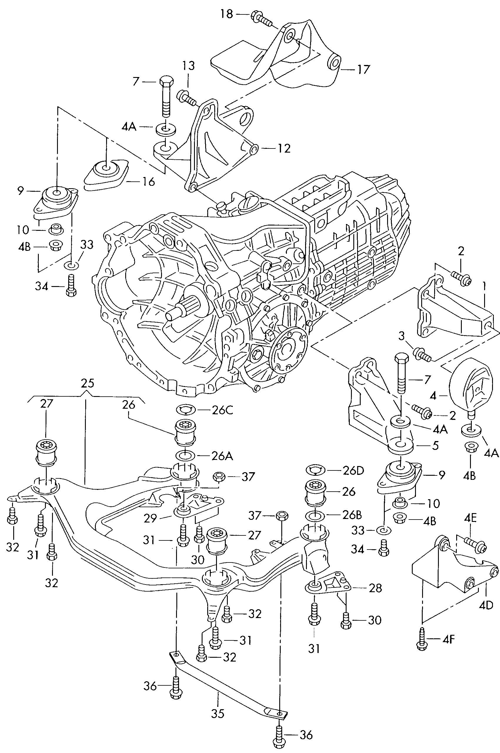 VAG 8D0 399 151 H - Supporto, Cambio www.autoricambi360.it