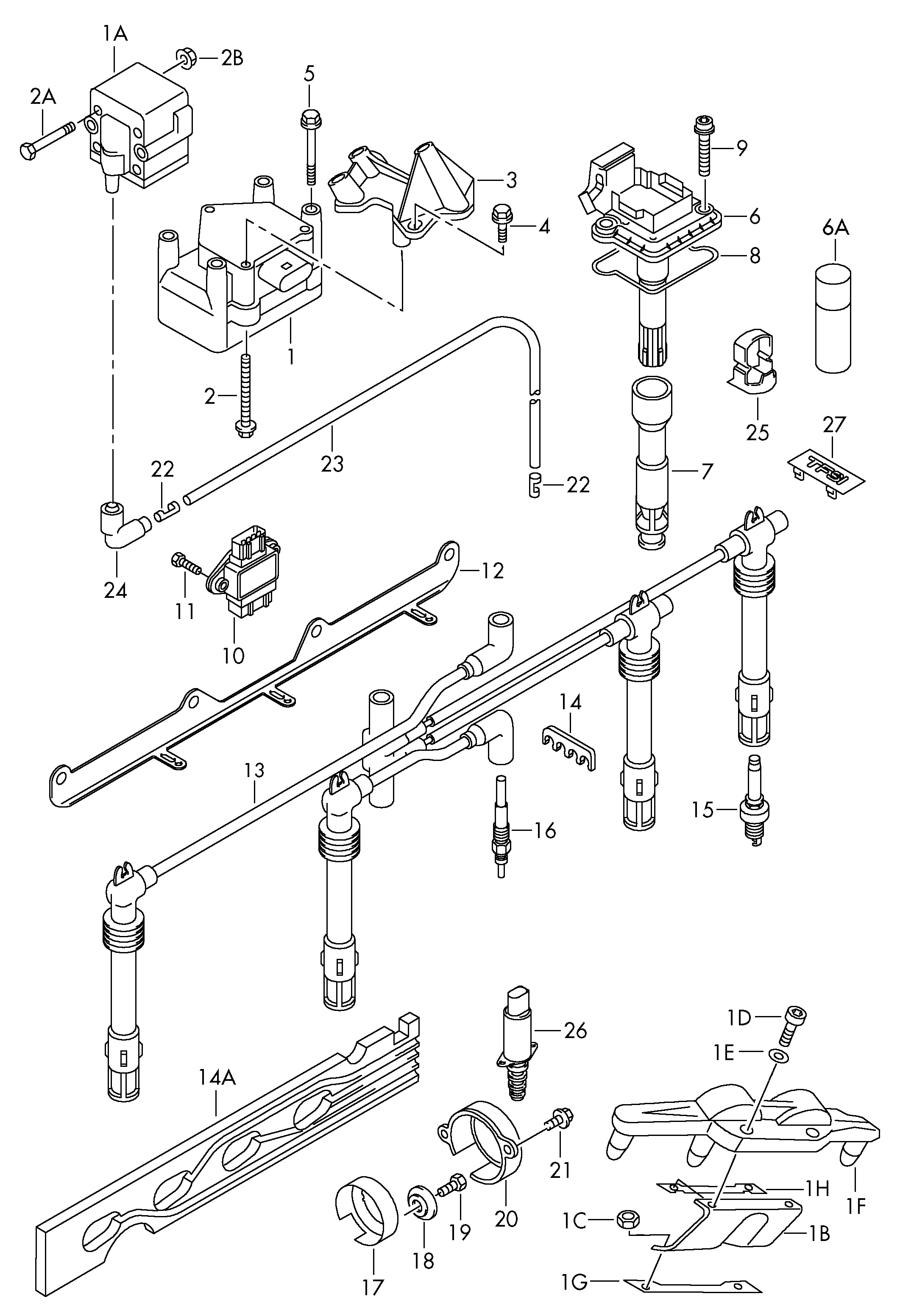 VAG 06A905409P - Kit cavi accensione www.autoricambi360.it