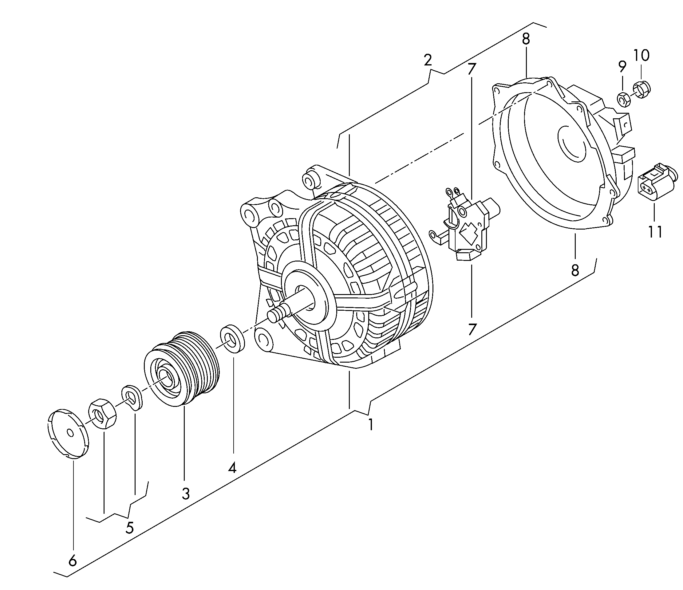 GATES OAP7013 - Puleggia cinghia, Alternatore www.autoricambi360.it
