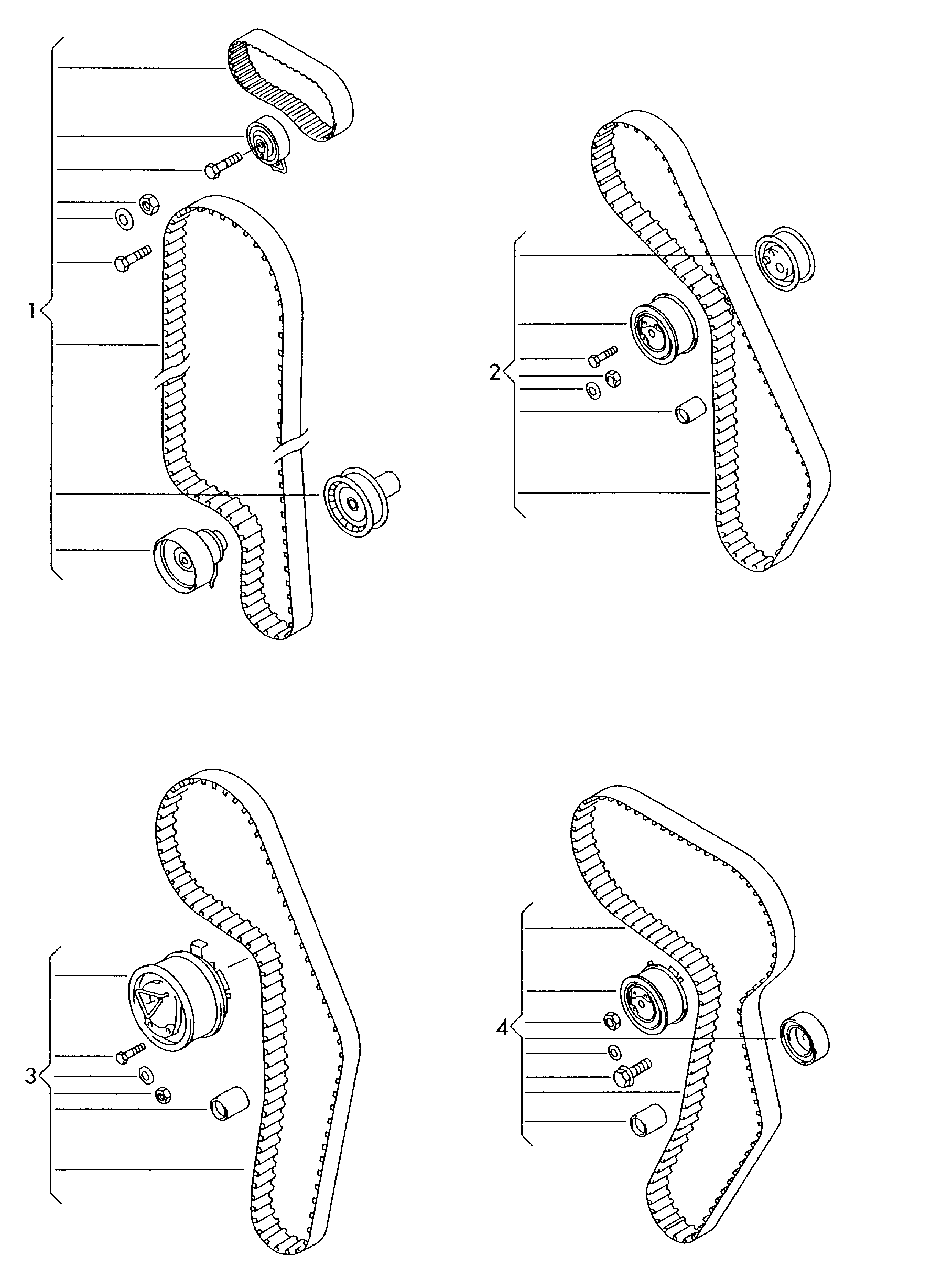 VAG 028 198 119 A - Kit cinghie dentate www.autoricambi360.it