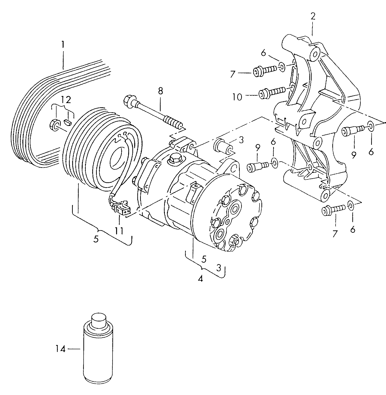 VAG 021 145 933 H - Cinghia Poly-V www.autoricambi360.it