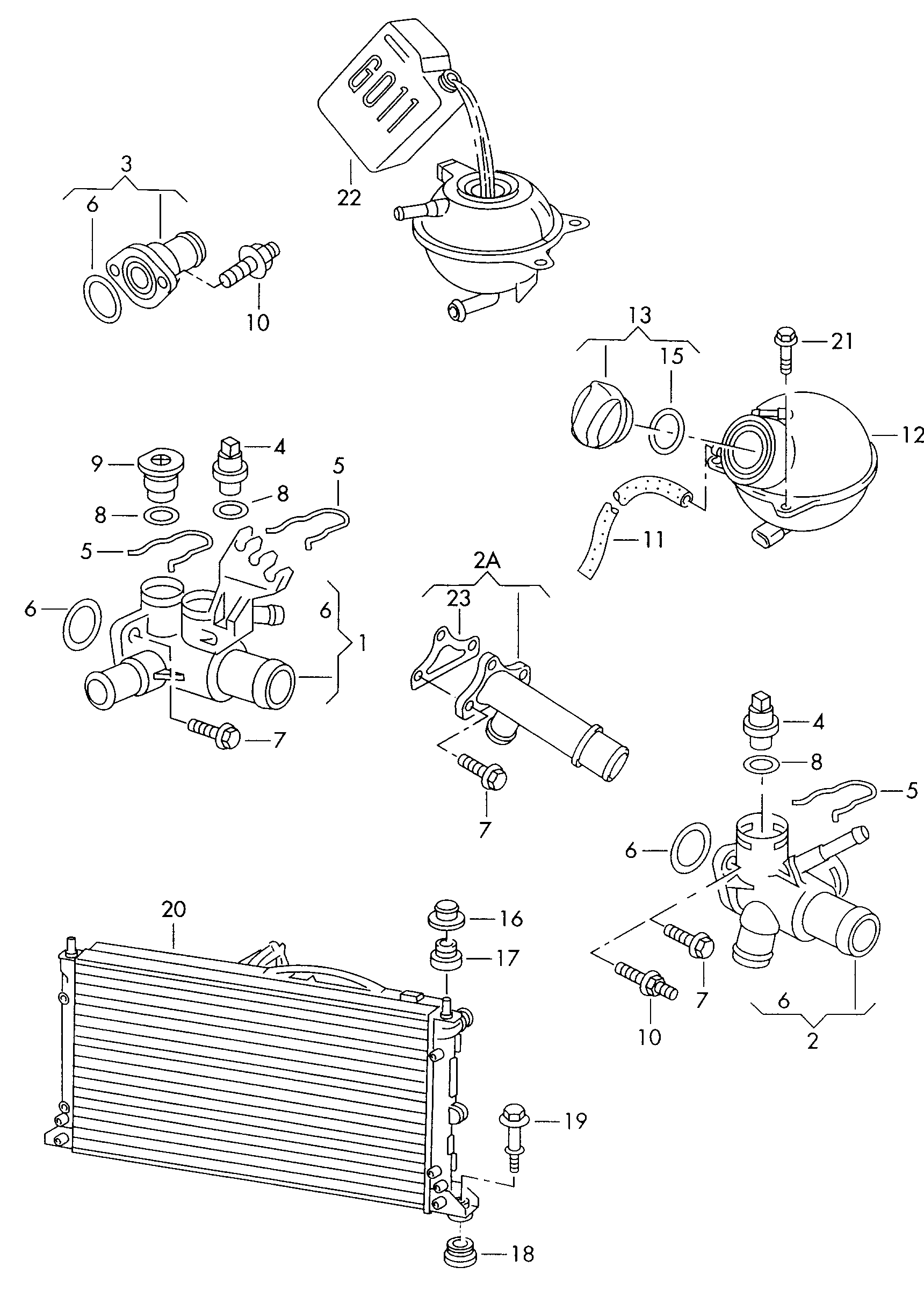 VAG 6U0919501B - Sensore, Temperatura refrigerante www.autoricambi360.it