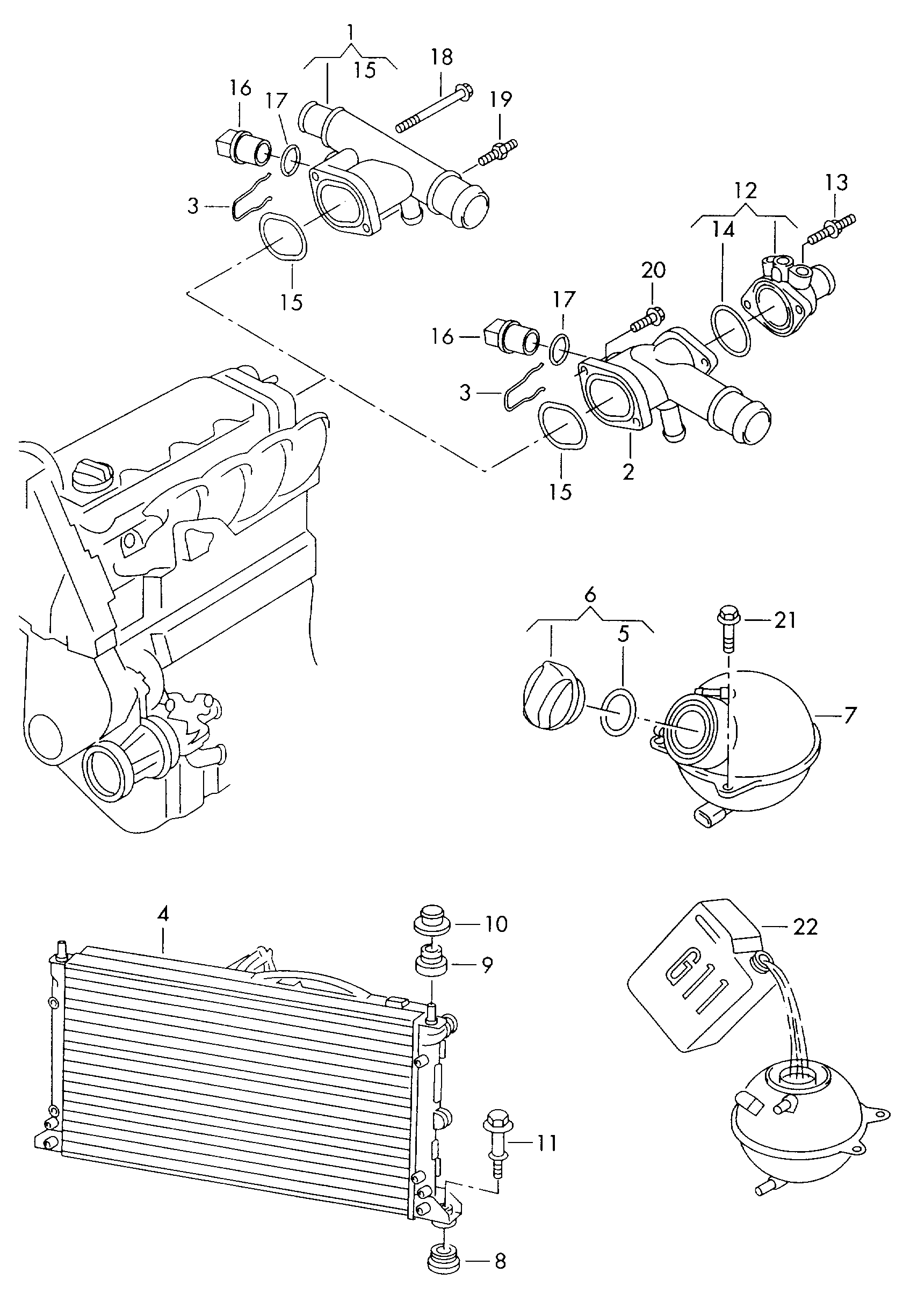 VAG 059919501A - Sensore, Temperatura refrigerante www.autoricambi360.it