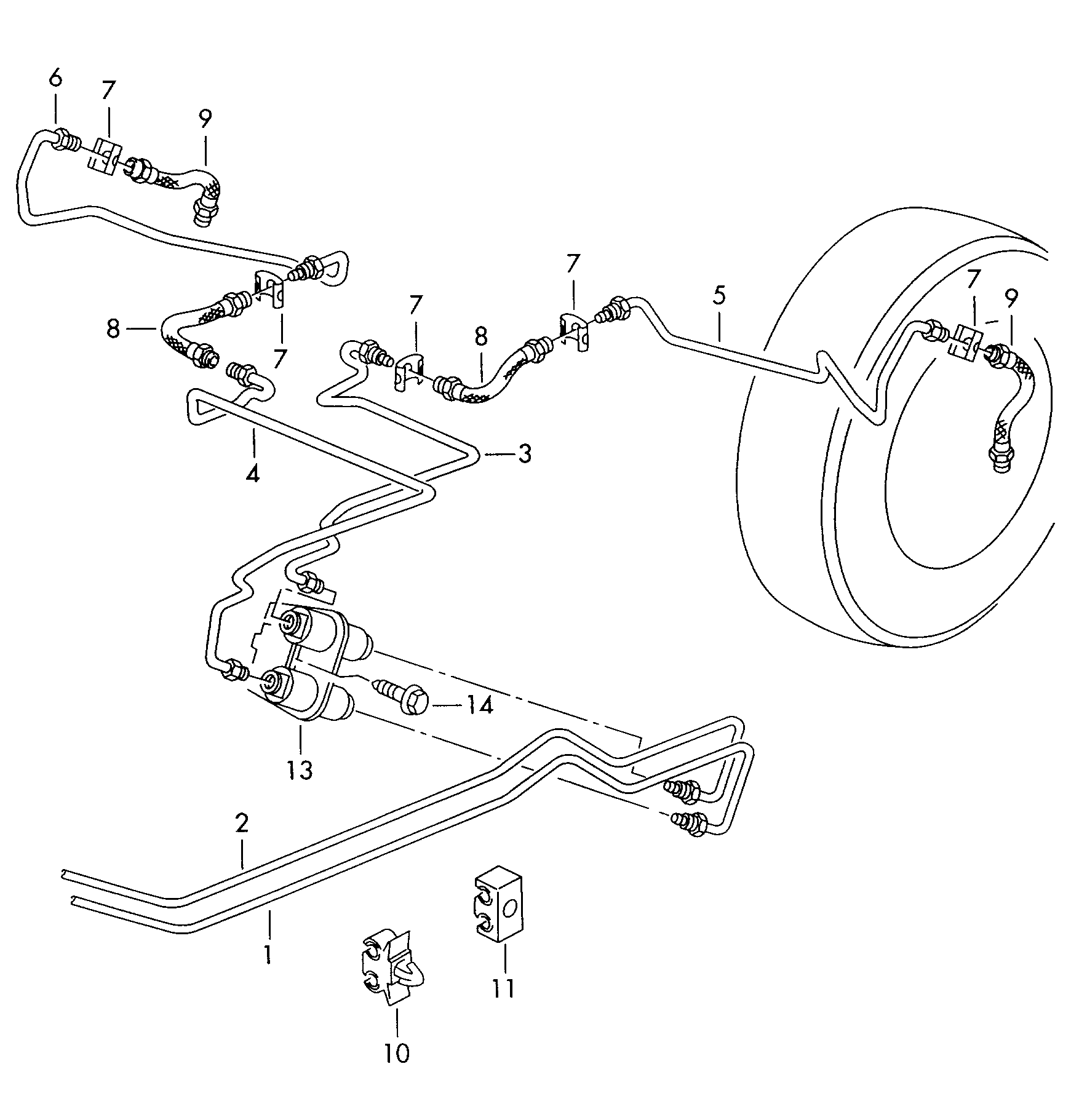 VAG 7M3 611 776 A - Flessibile del freno www.autoricambi360.it