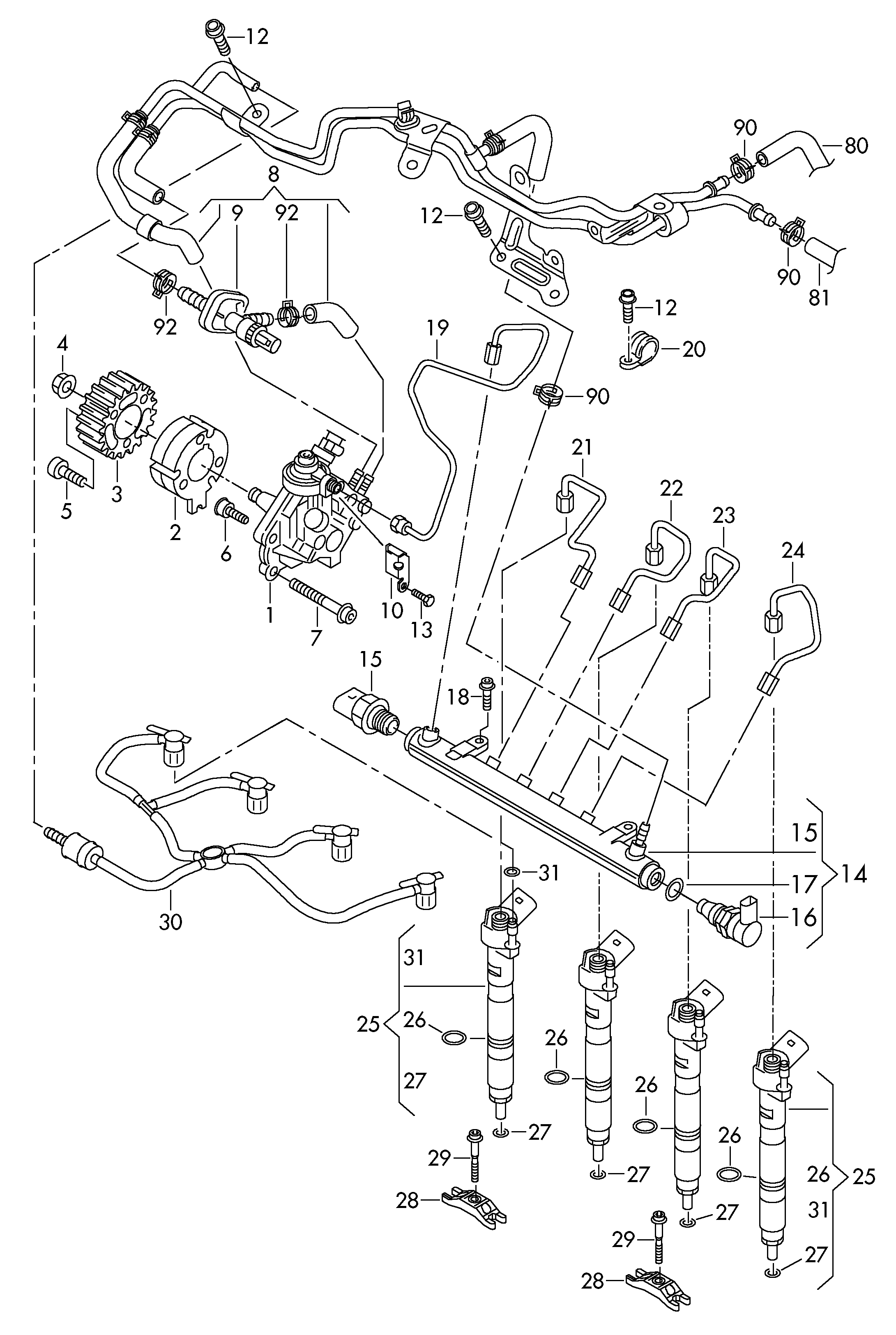 VAG N 911 803 01 - Kit cinghie dentate www.autoricambi360.it