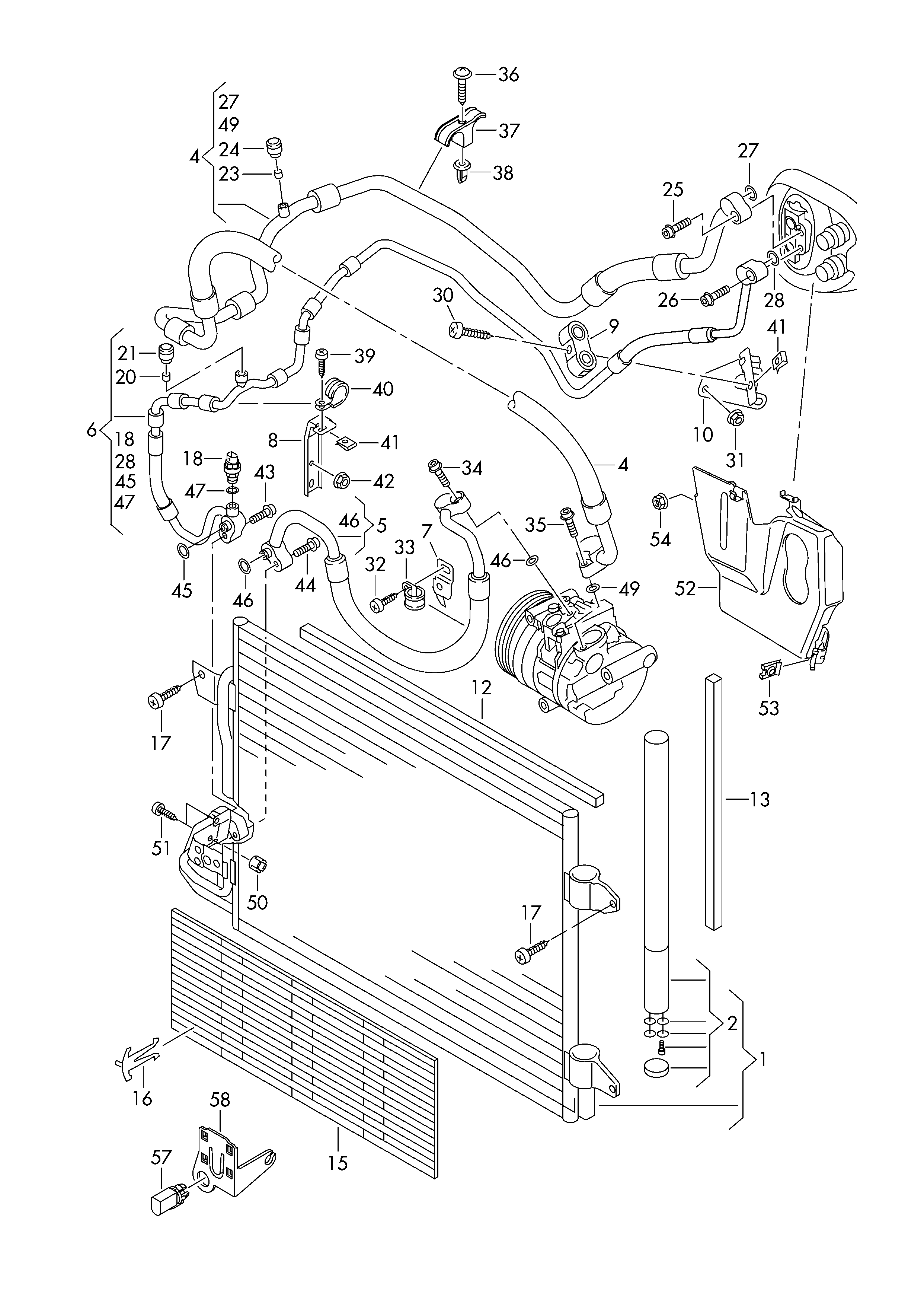 VAG 1K0820411AC - Condensatore, Climatizzatore www.autoricambi360.it