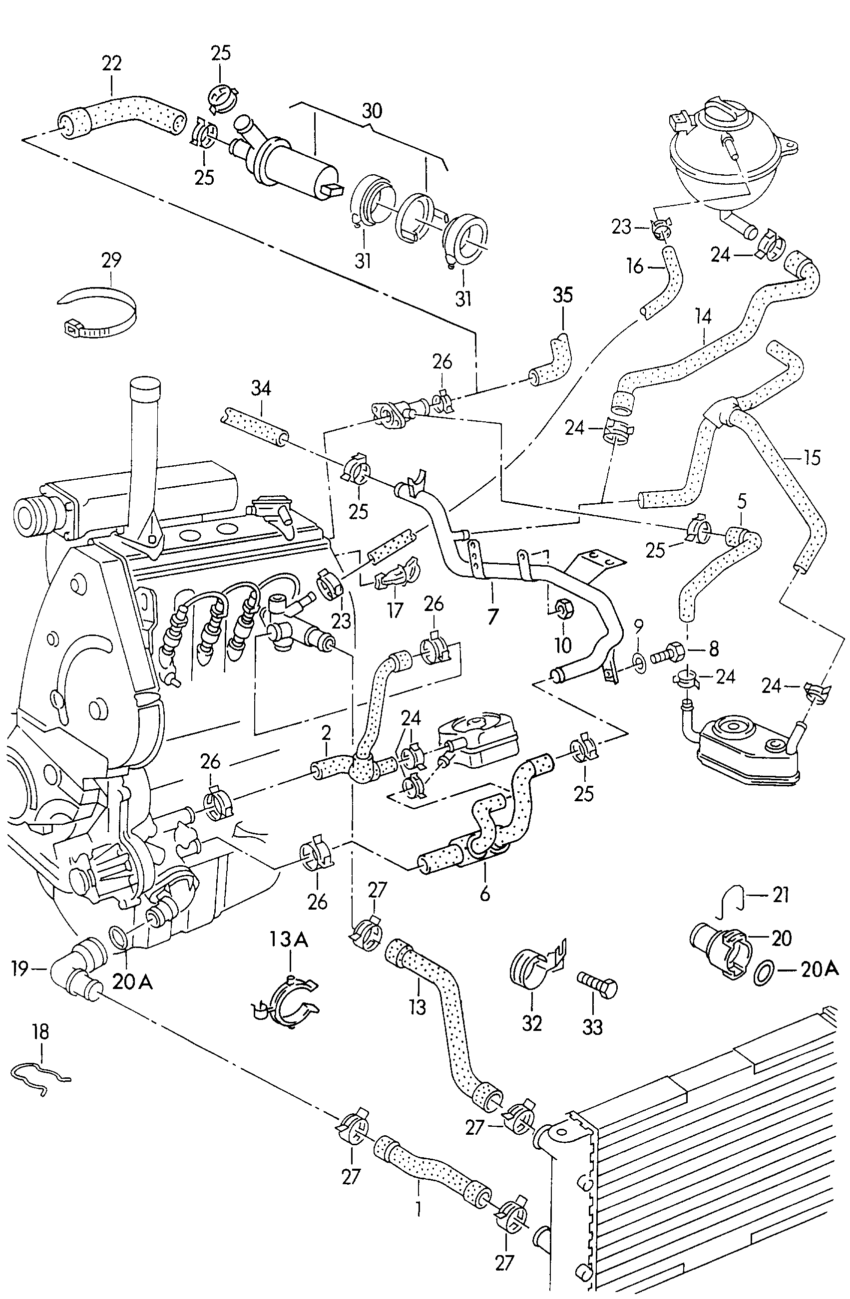 VAG 037122058 - Flessibile radiatore www.autoricambi360.it