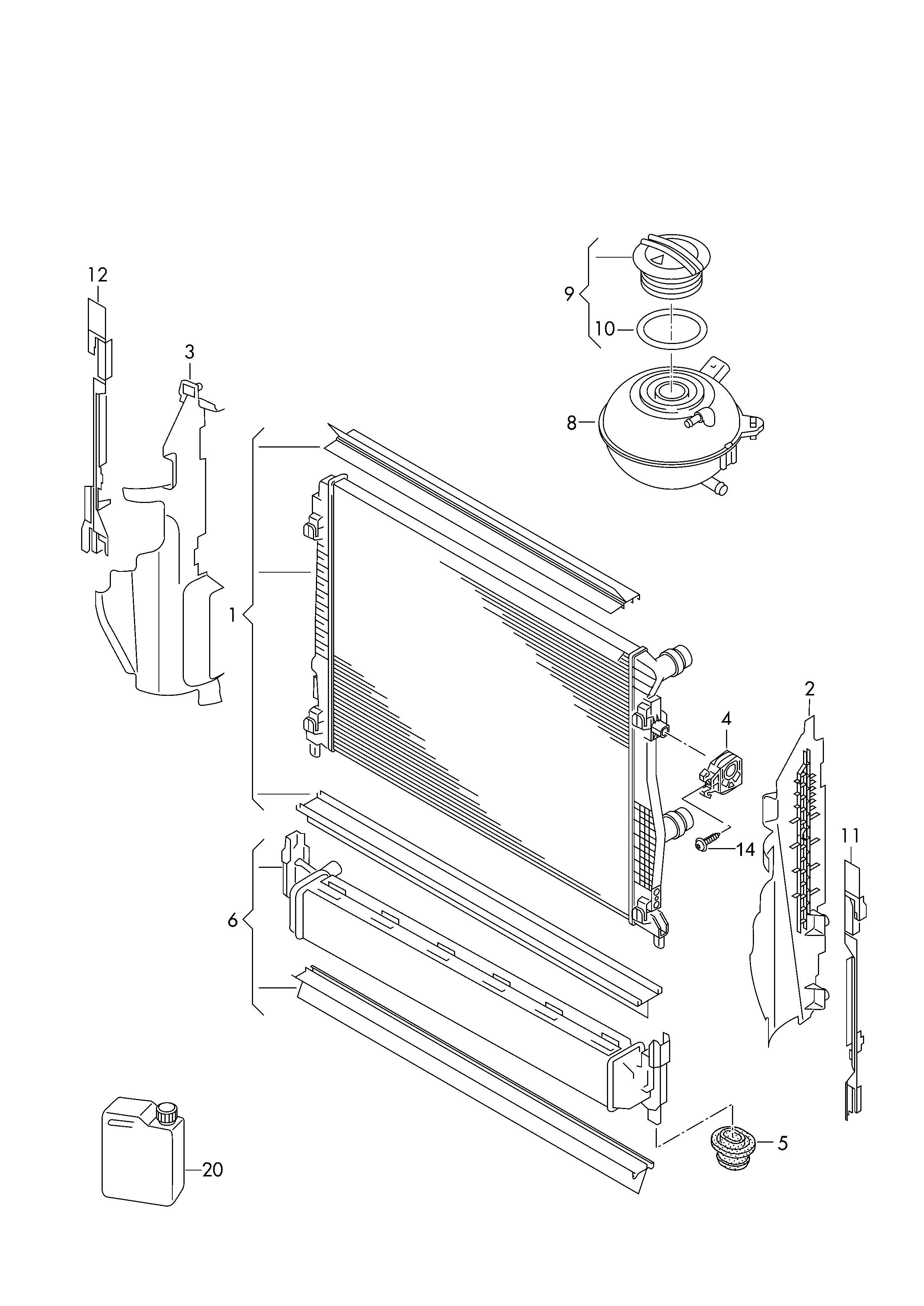 VAG 5Q0 121 367D - Supporto, Radiatore www.autoricambi360.it