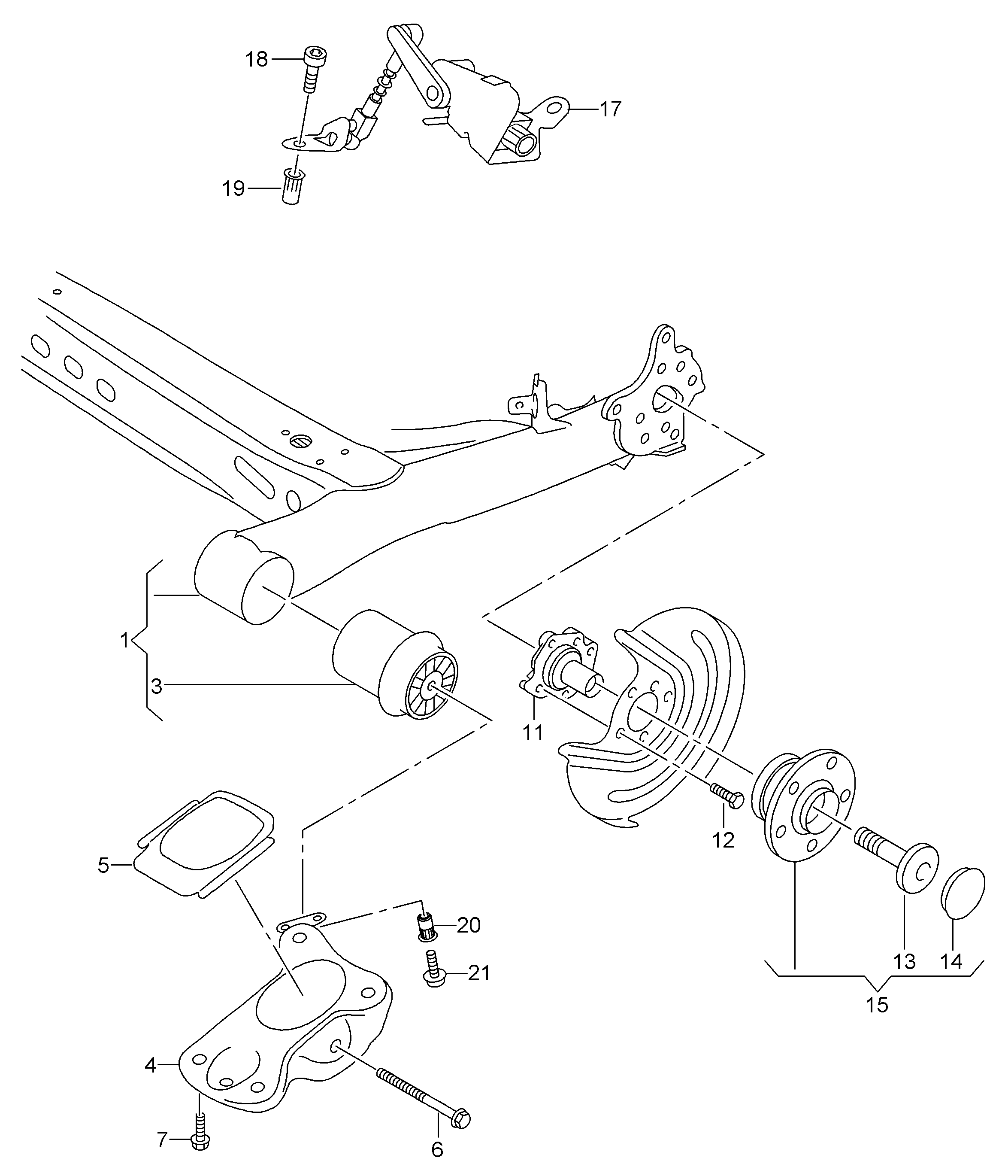 VAG 5Q0501541C - Supporto, Braccio oscillante www.autoricambi360.it