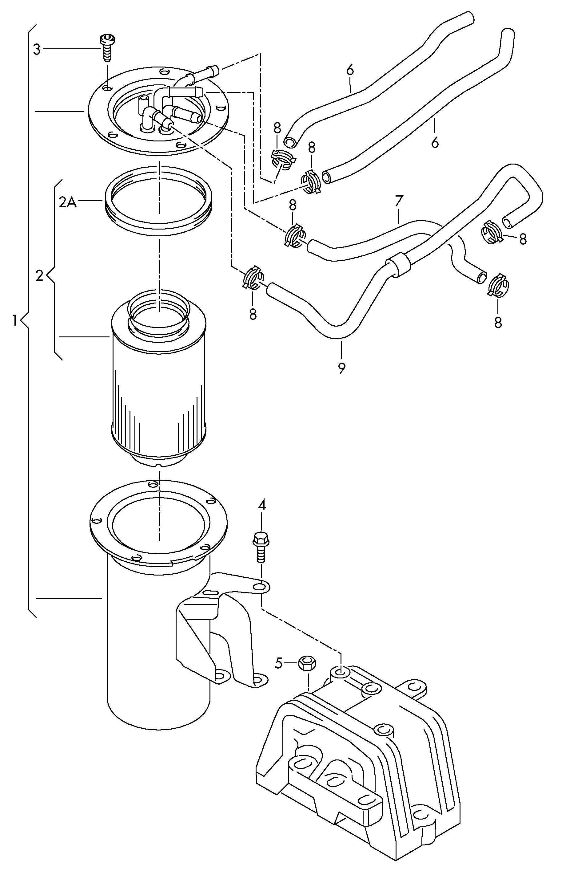 VAG 3C0127434 - Filtro carburante www.autoricambi360.it