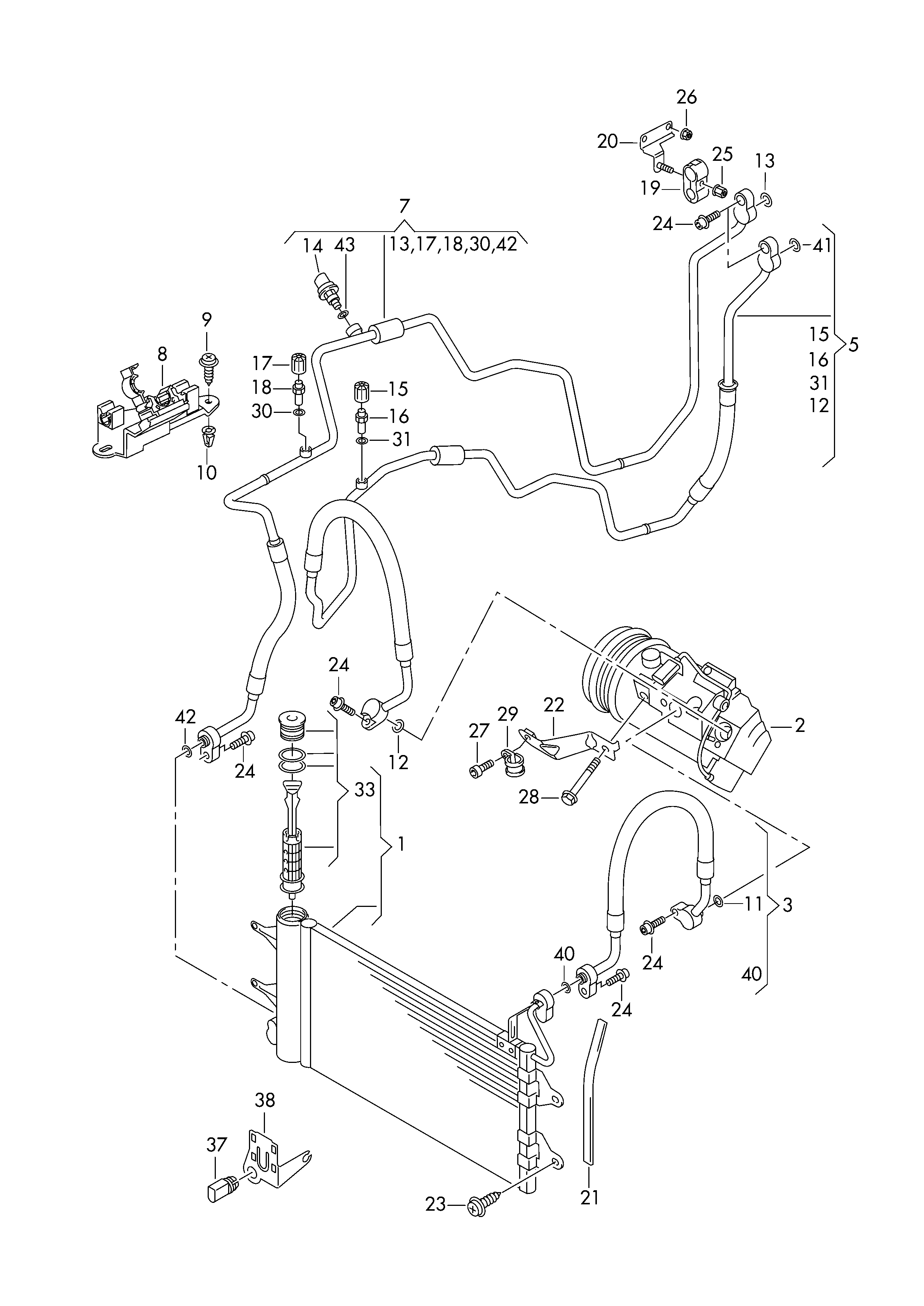 VAG 6R0820411Q - Condensatore, Climatizzatore www.autoricambi360.it