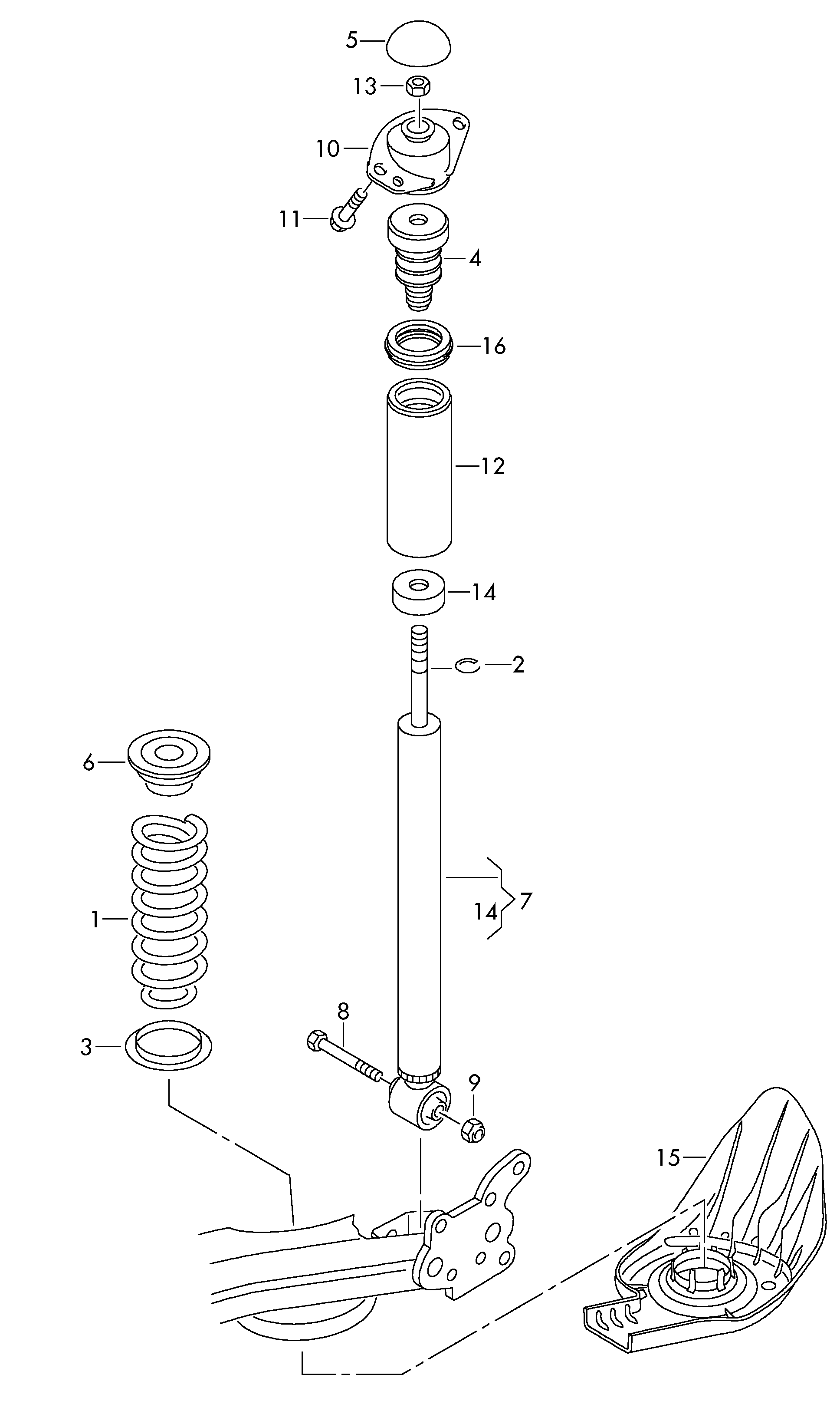 VAG 6R0 513 353 - Supporto ammortizzatore a molla www.autoricambi360.it