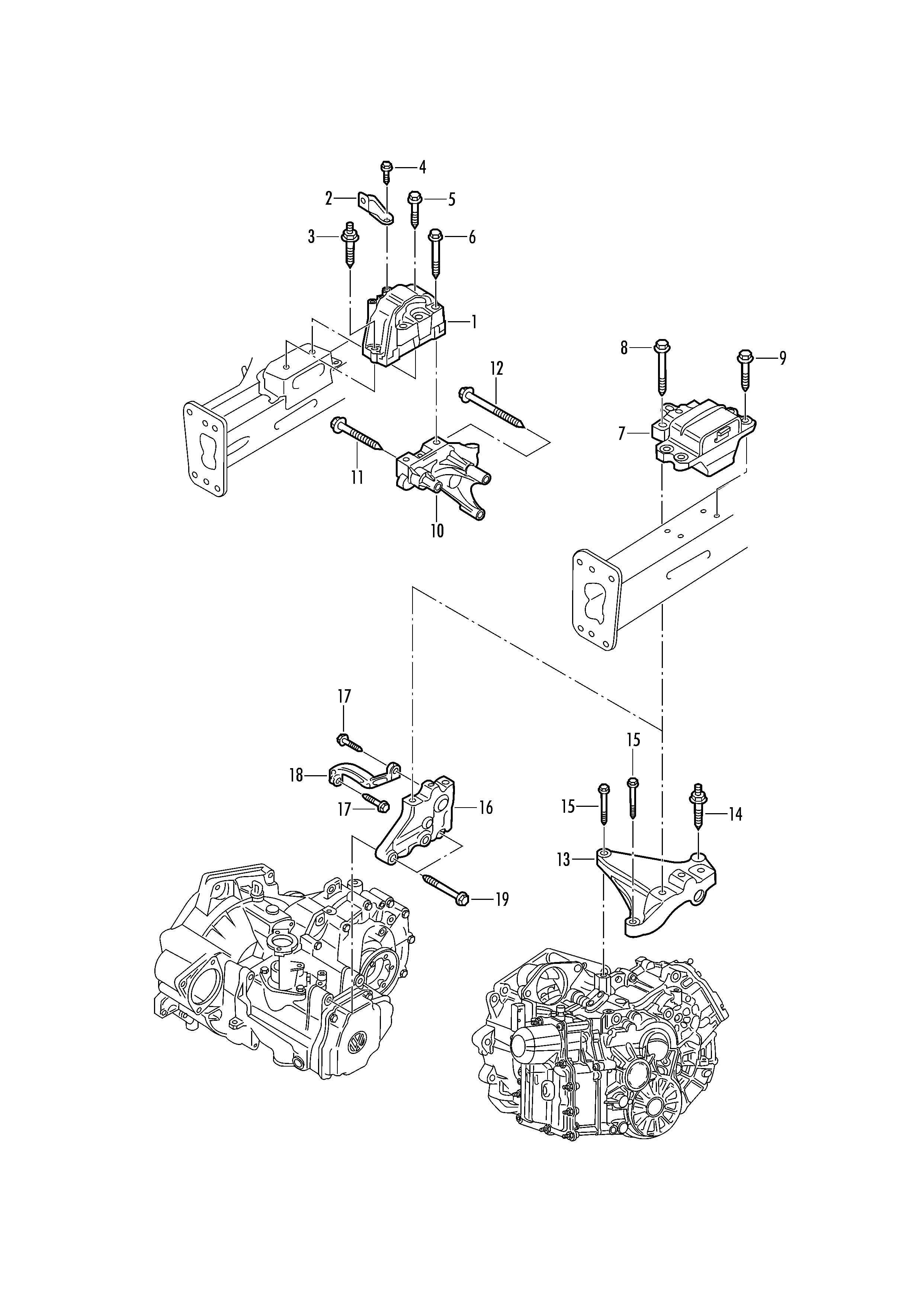 VAG 1K0 199 262 CN - Sospensione, Motore www.autoricambi360.it