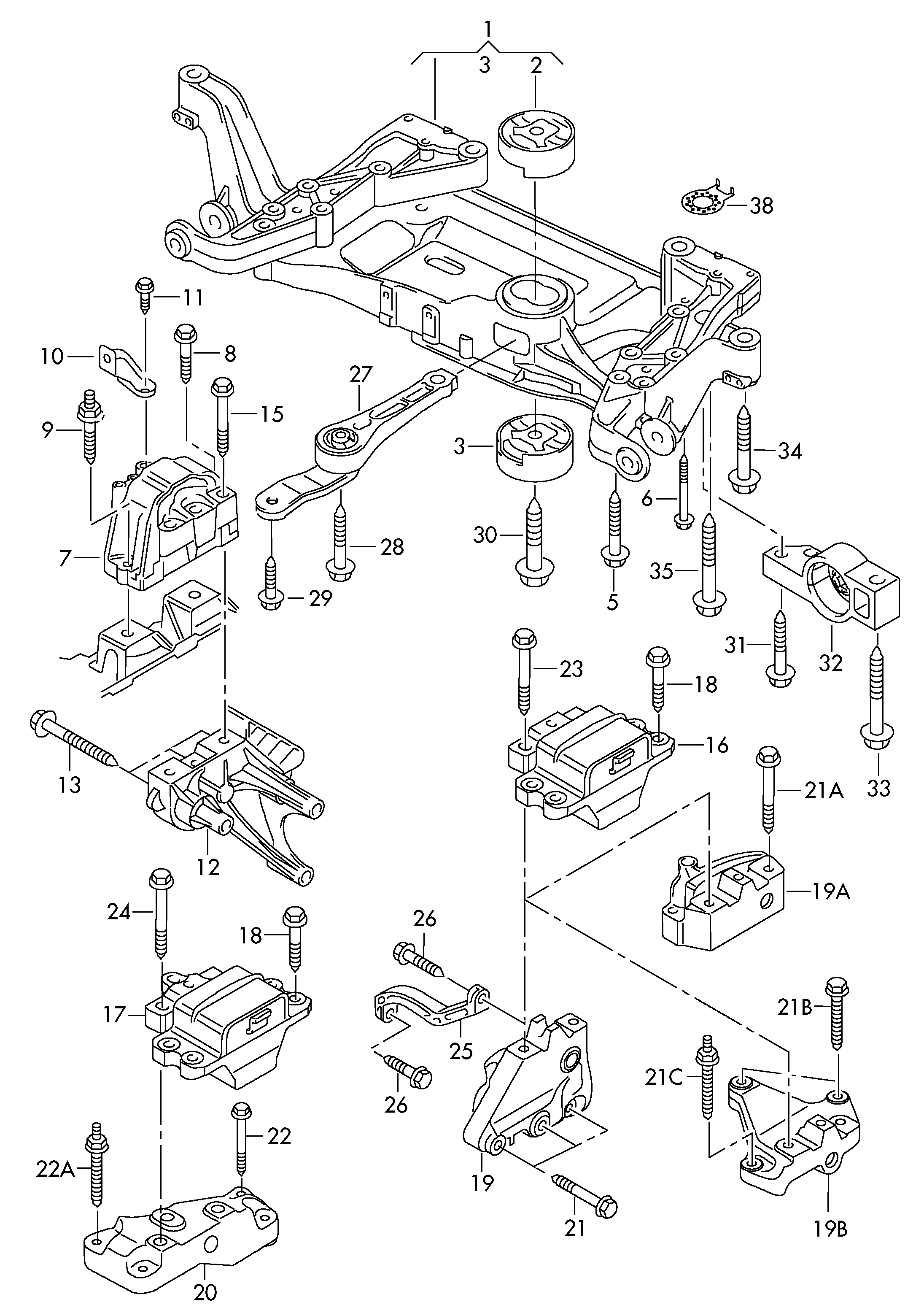 VAG 1K0199262M - Sospensione, Motore www.autoricambi360.it