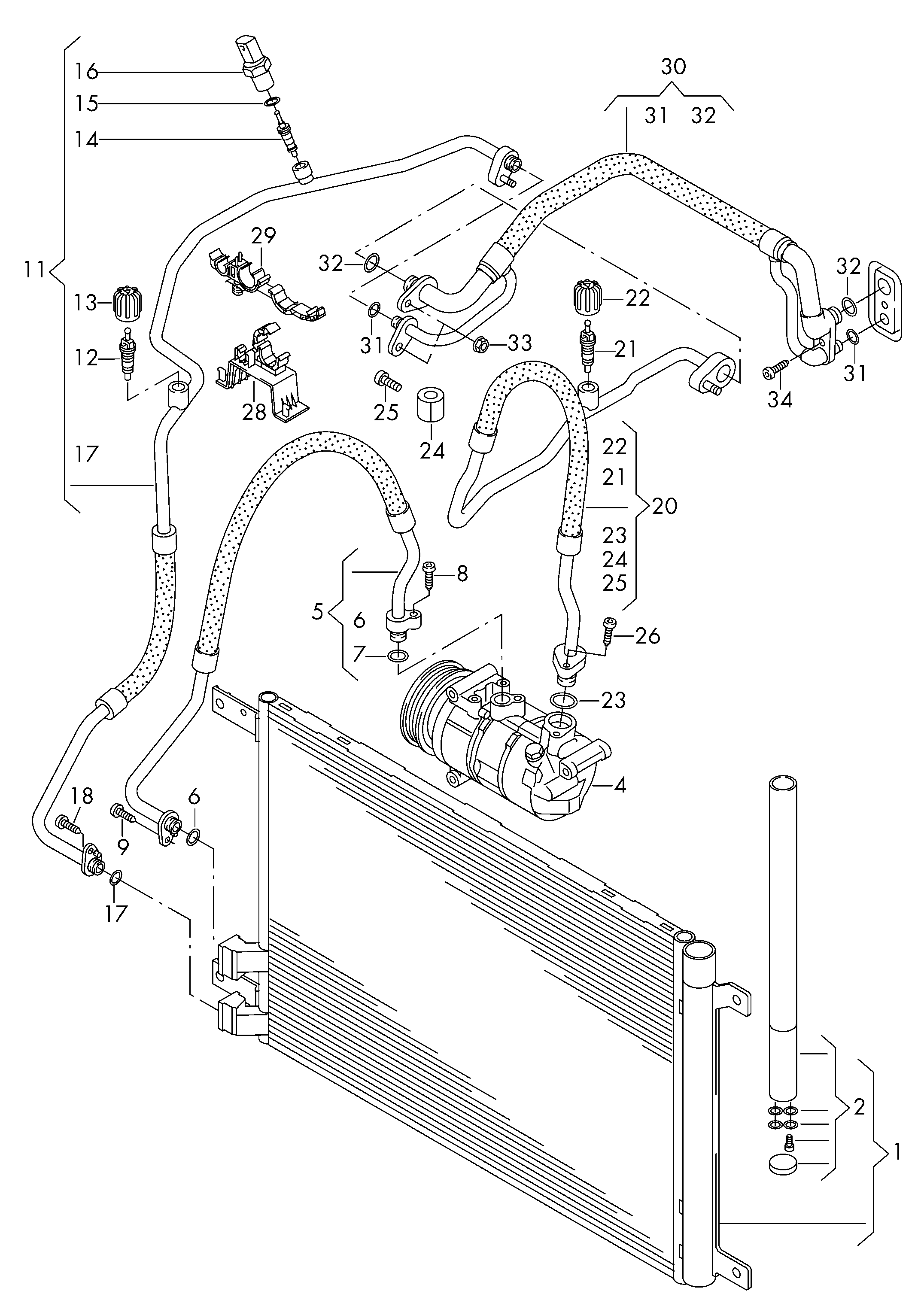 VAG 5Q0816411AR - Condensatore, Climatizzatore www.autoricambi360.it