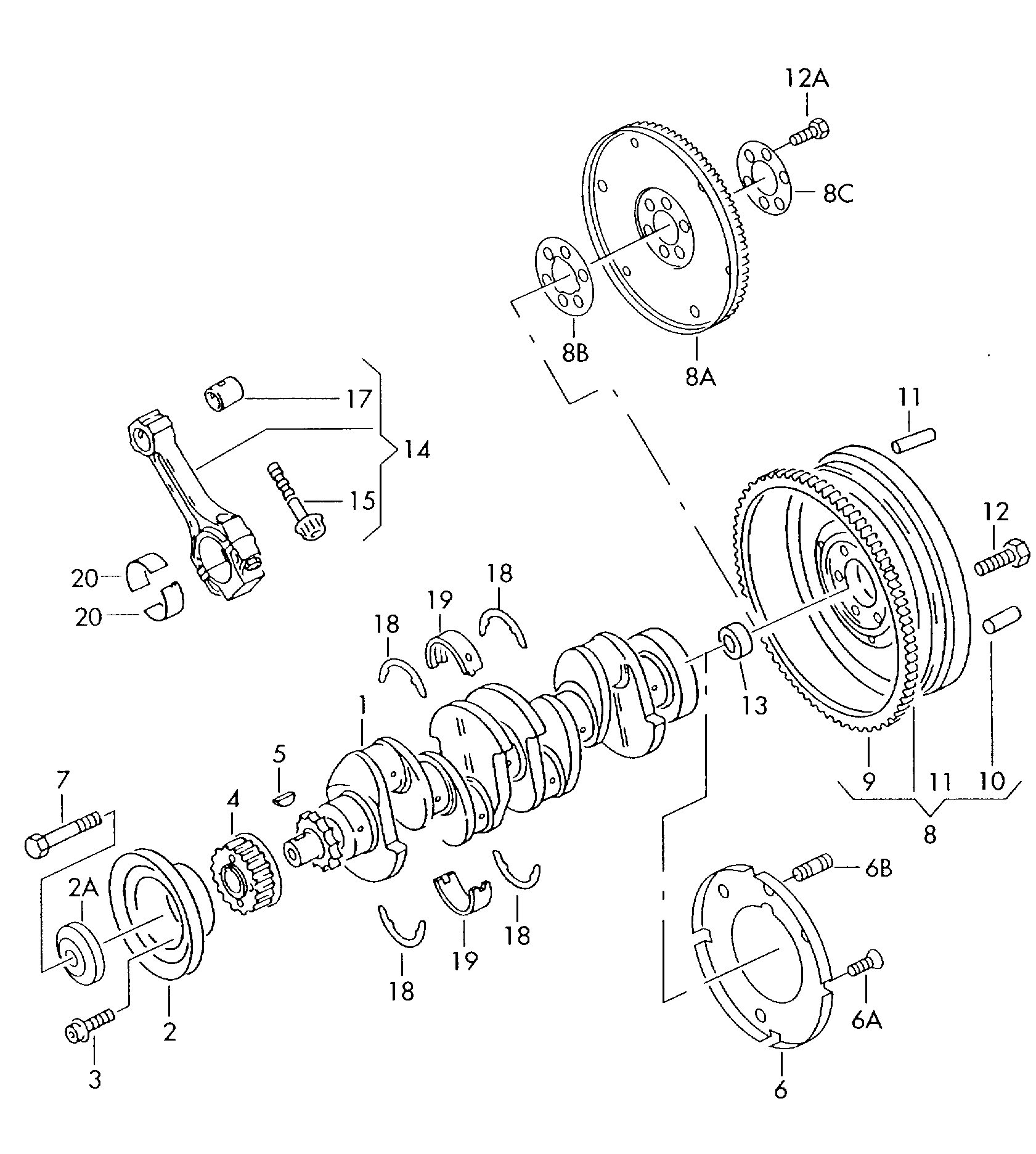 Autokit 03.90106 - Puleggia cinghia, Albero a gomiti www.autoricambi360.it