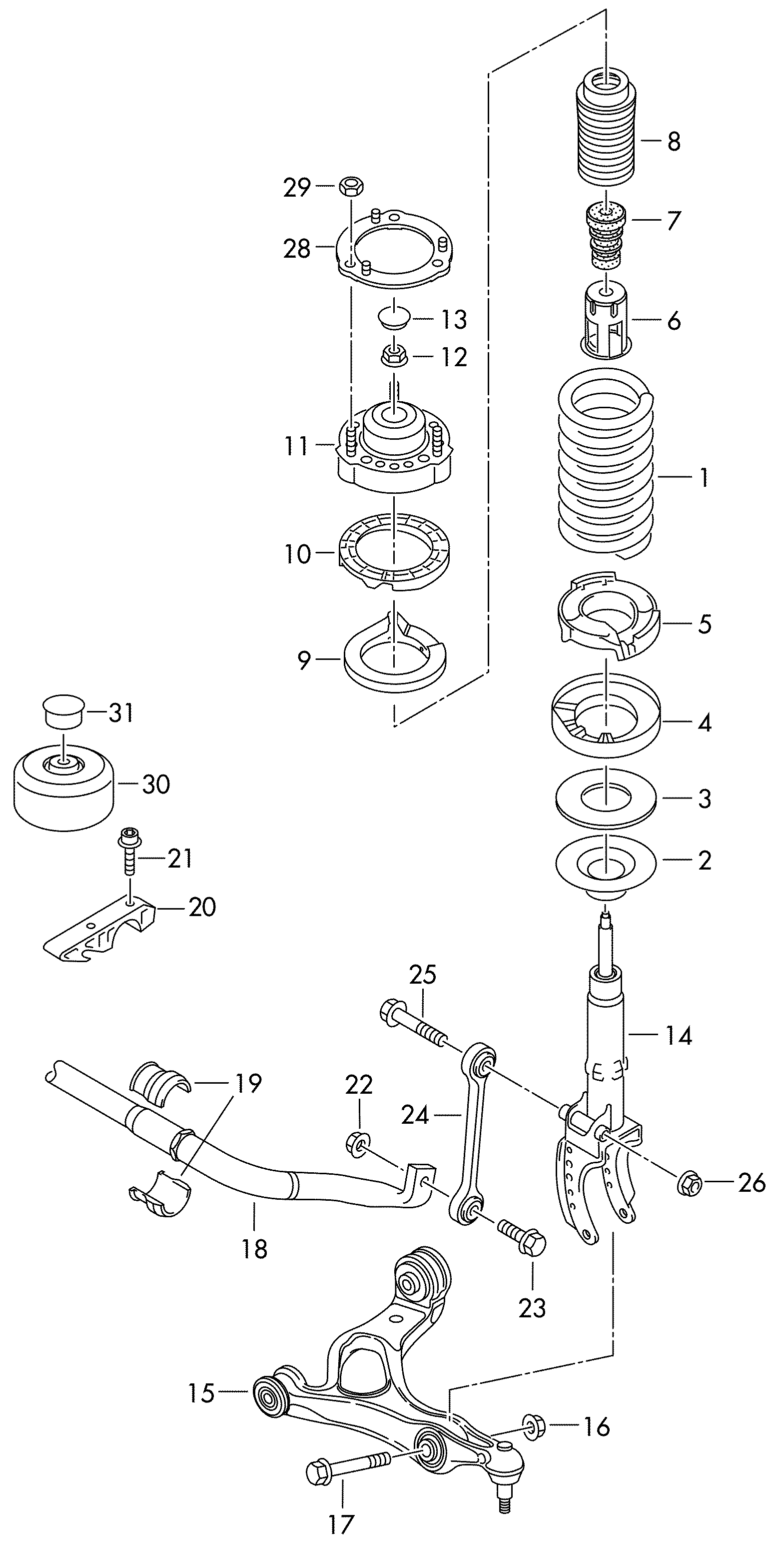 VAG 7L0 411 317 - Asta / Puntone, Stabilizzatore www.autoricambi360.it