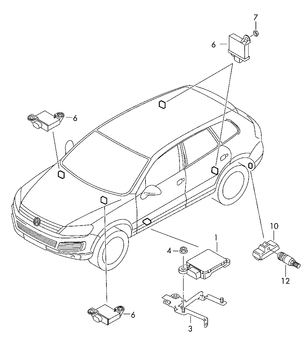 VAG 7PP 907 275 F - Sensore ruota, Press. gonf. pneumatici-Sistema controllo www.autoricambi360.it