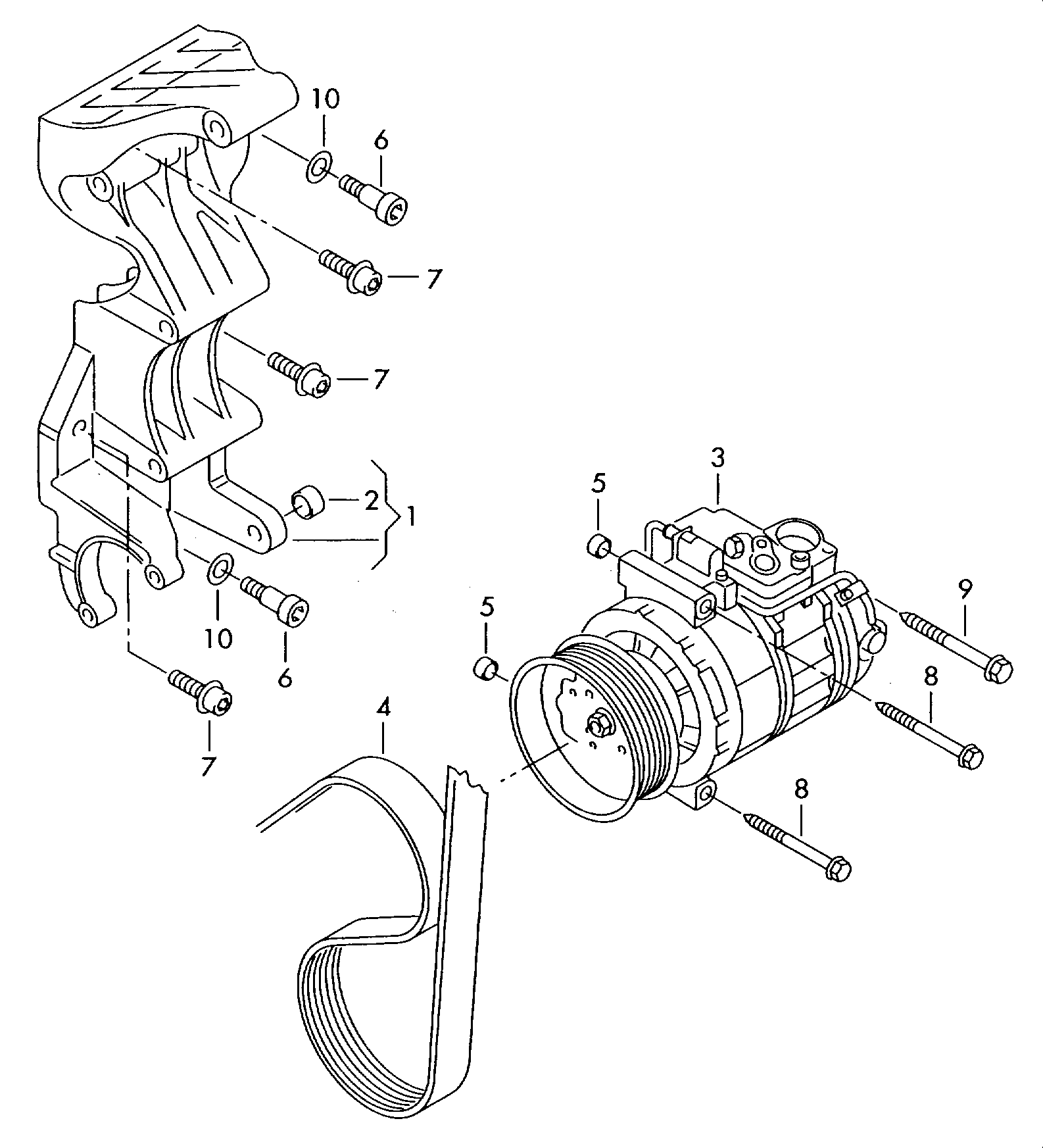 VAG 3B0820803C - Compressore, Climatizzatore www.autoricambi360.it
