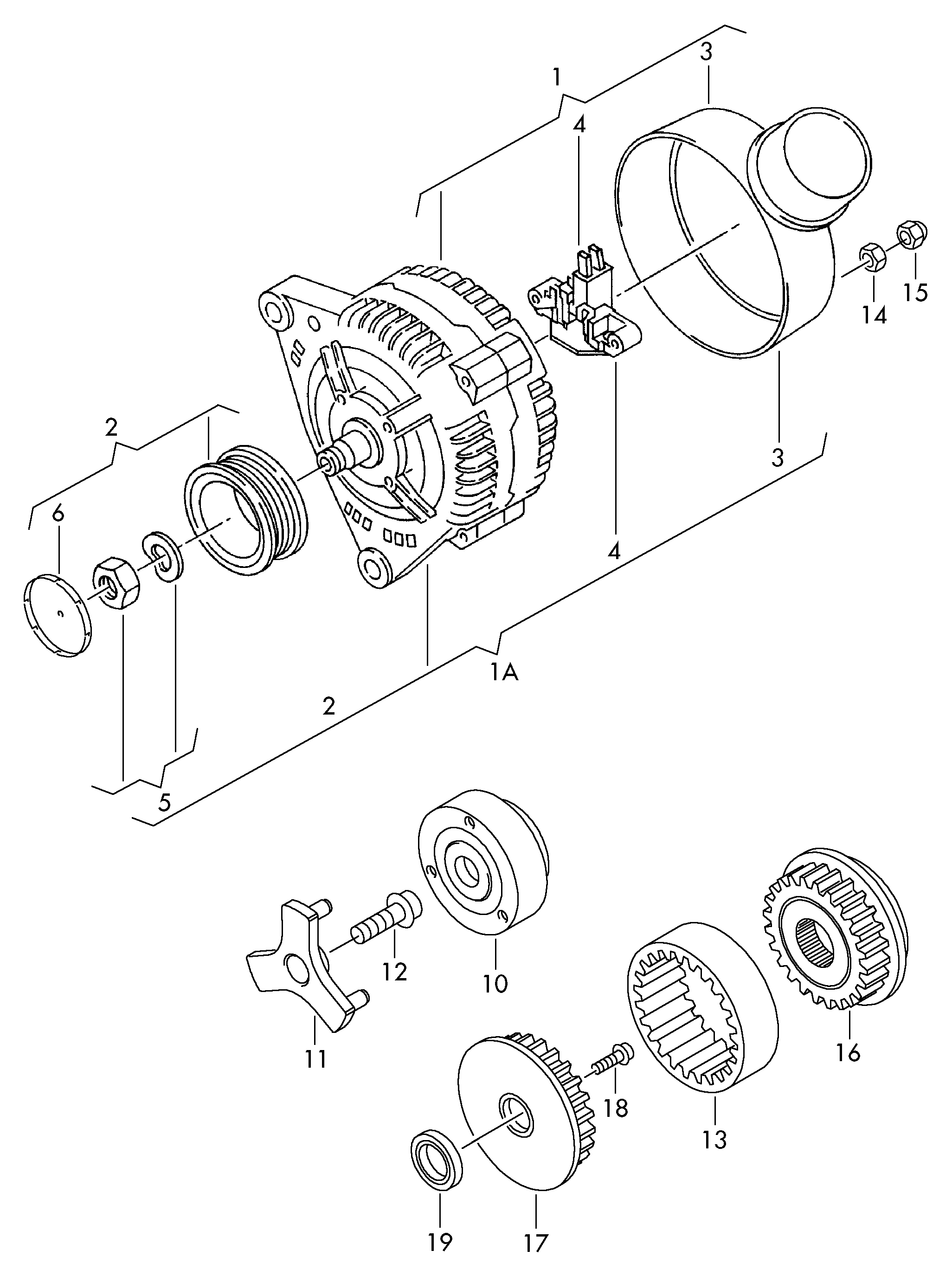 FCA 022 903 119 C - Puleggia cinghia, Alternatore www.autoricambi360.it
