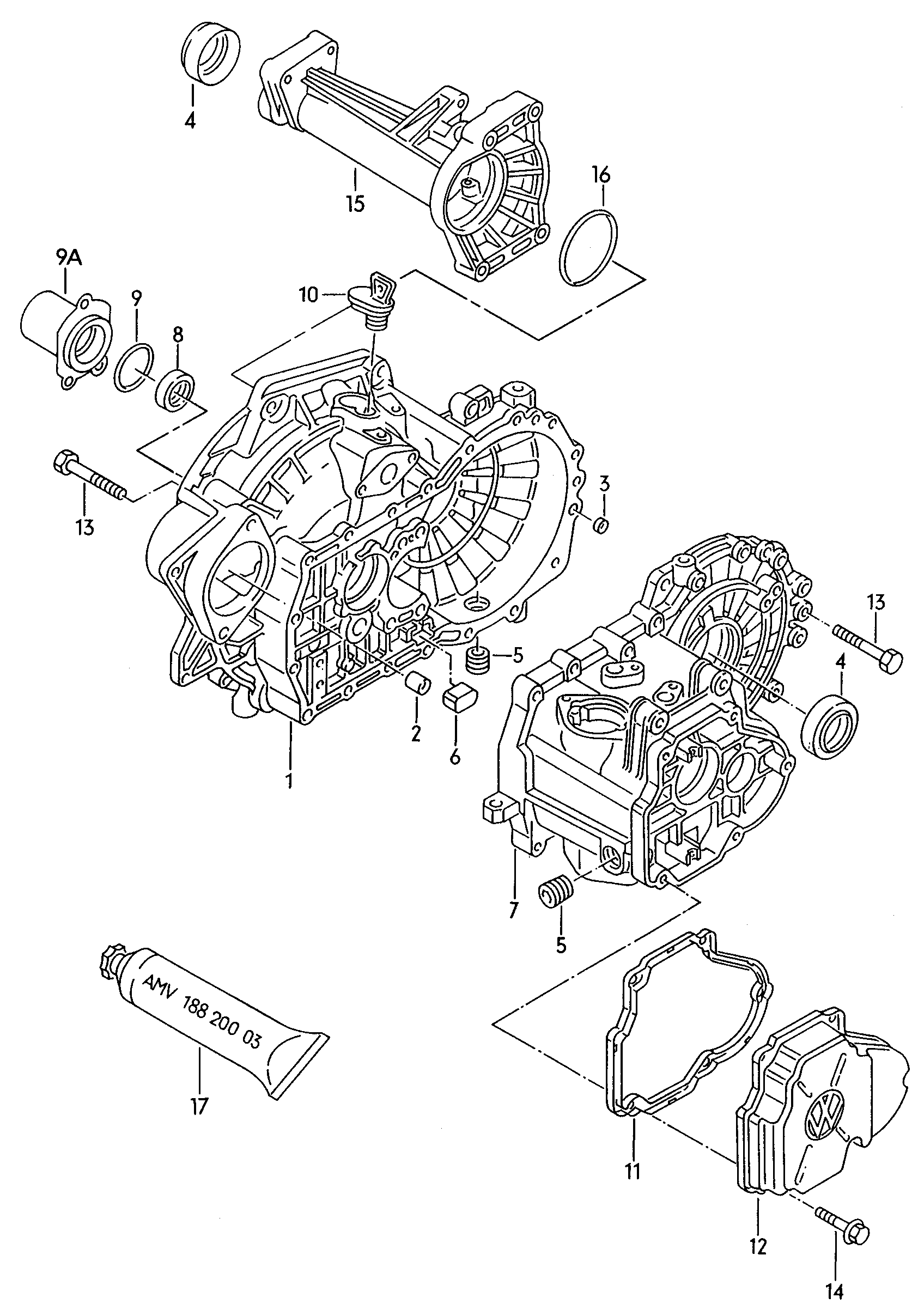 VAG N 010 361 13 - Kit cinghie dentate www.autoricambi360.it
