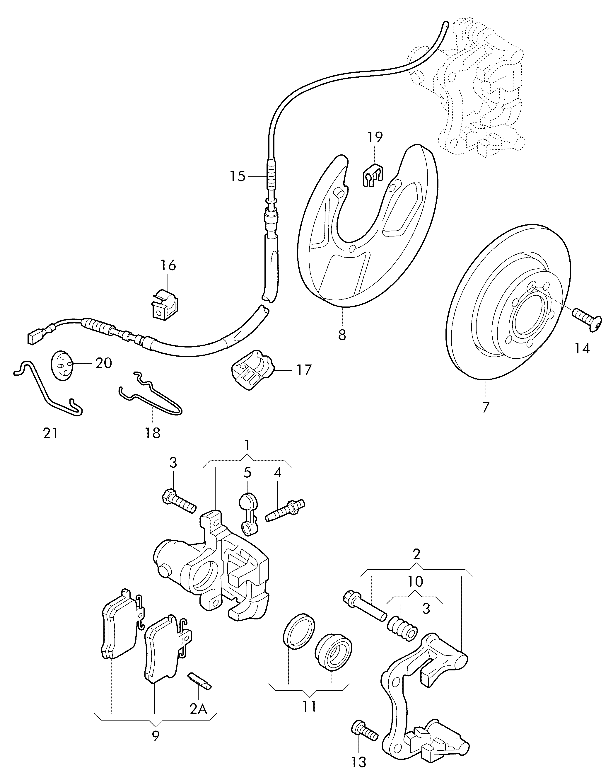 VAG 1J0 698 451 R - Kit pastiglie freno, Freno a disco www.autoricambi360.it
