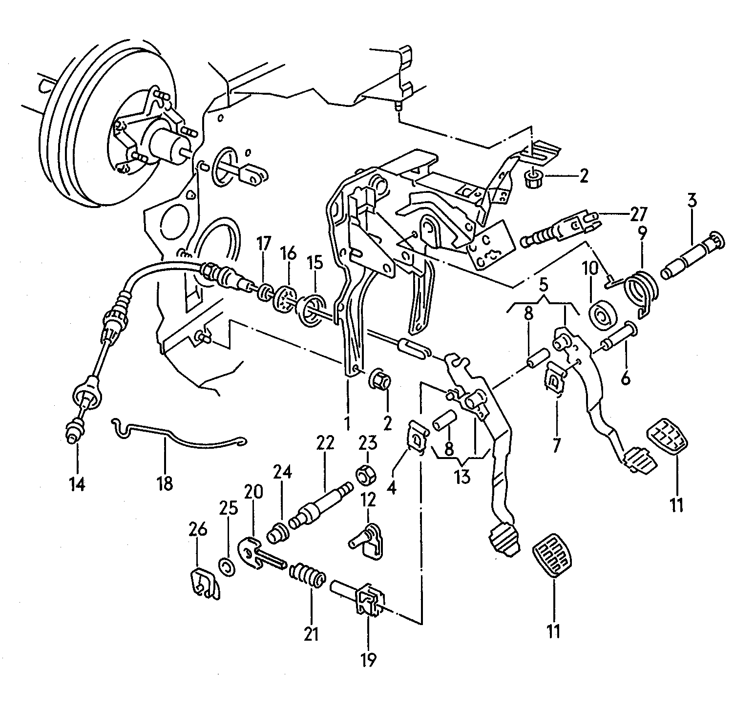 VAG 321 721 173 - Rivestimento pedale, Pedale frizione www.autoricambi360.it