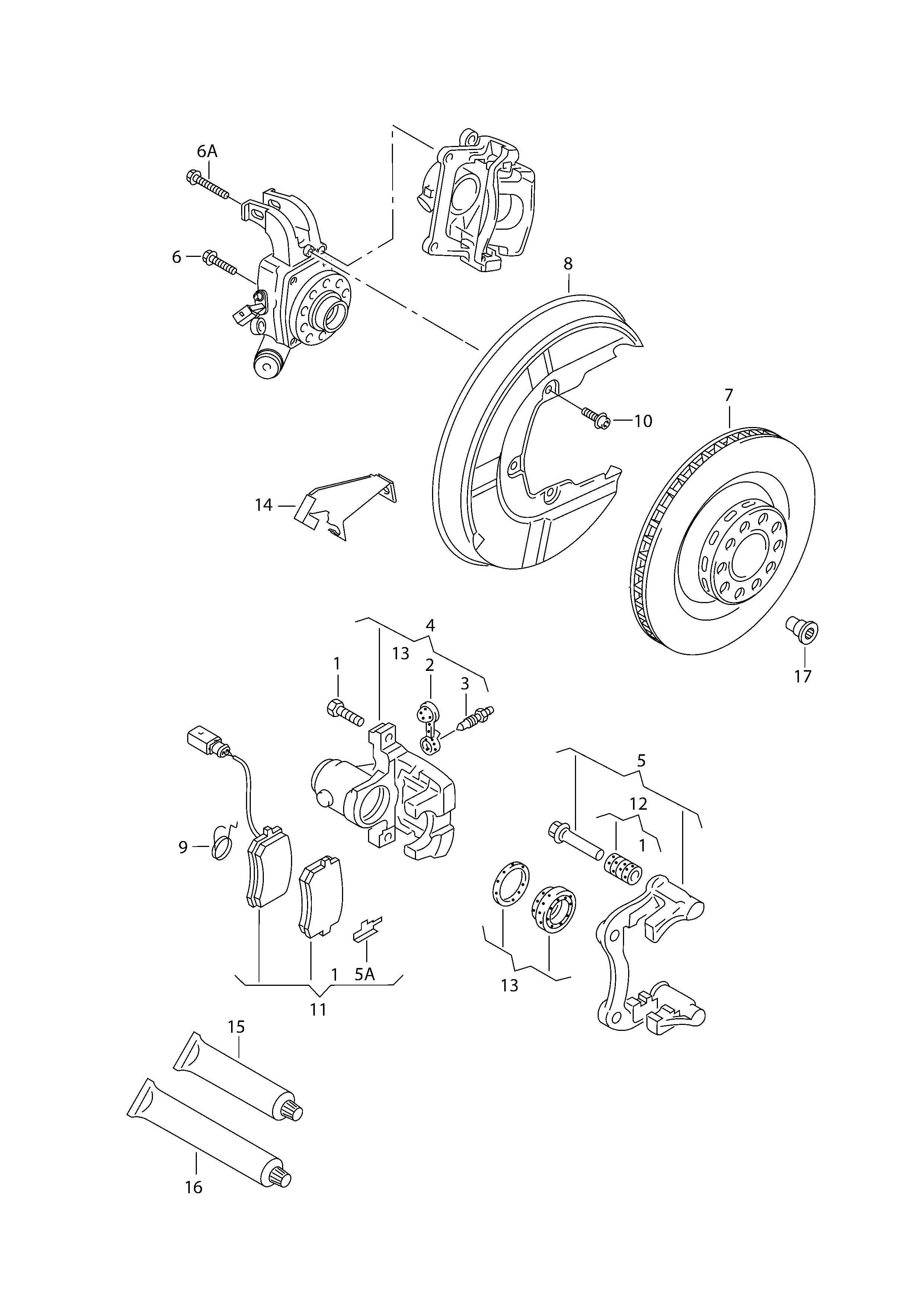 VAG 7E0698451B - Kit freno, Freno a disco www.autoricambi360.it