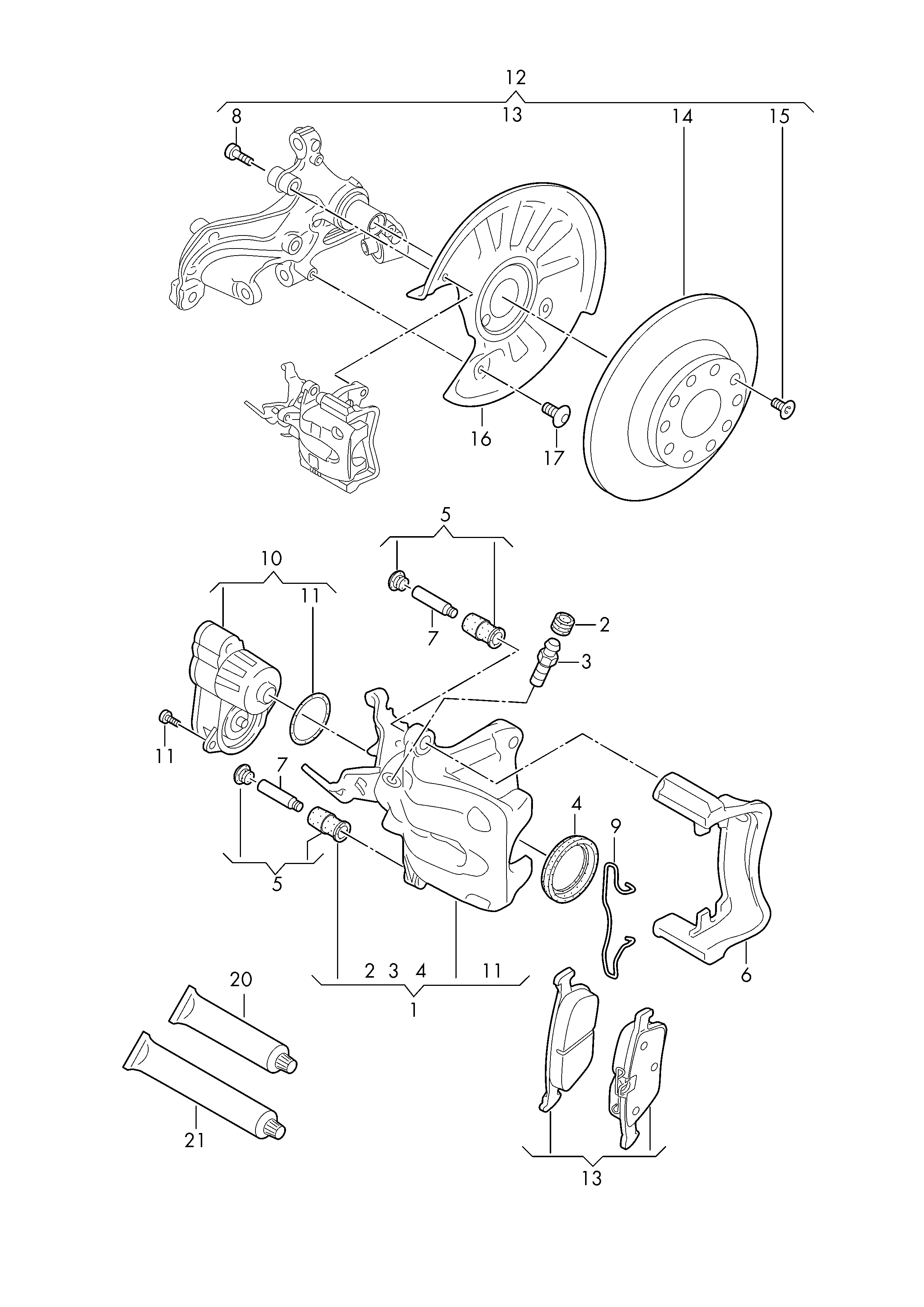 VAG 5Q0698451N - Kit pastiglie freno, Freno a disco www.autoricambi360.it