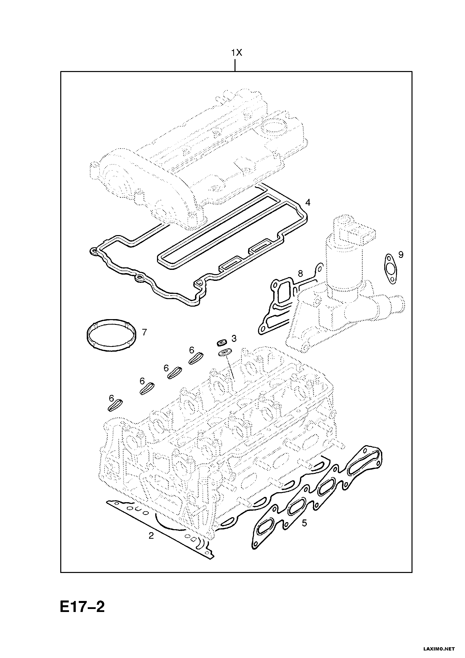 PSA 8 50 512 - Guarnizione valvola EGR (ricircolo gas scarico) www.autoricambi360.it